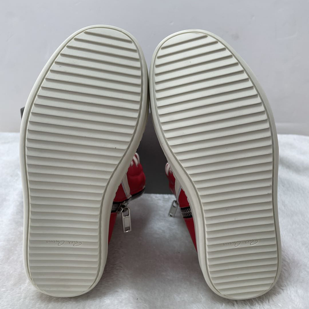 Rick Owens Red Geobasket High-Top Sneakers XZ2003   (50% Off Sale) - EUR FASHION