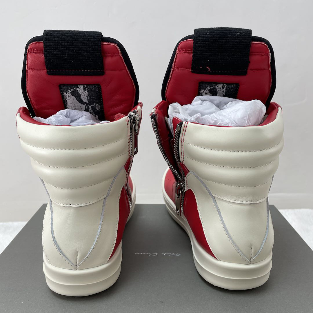 Rick Owens Red Geobasket High-Top Sneakers XZ2003   (50% Off Sale) - EUR FASHION