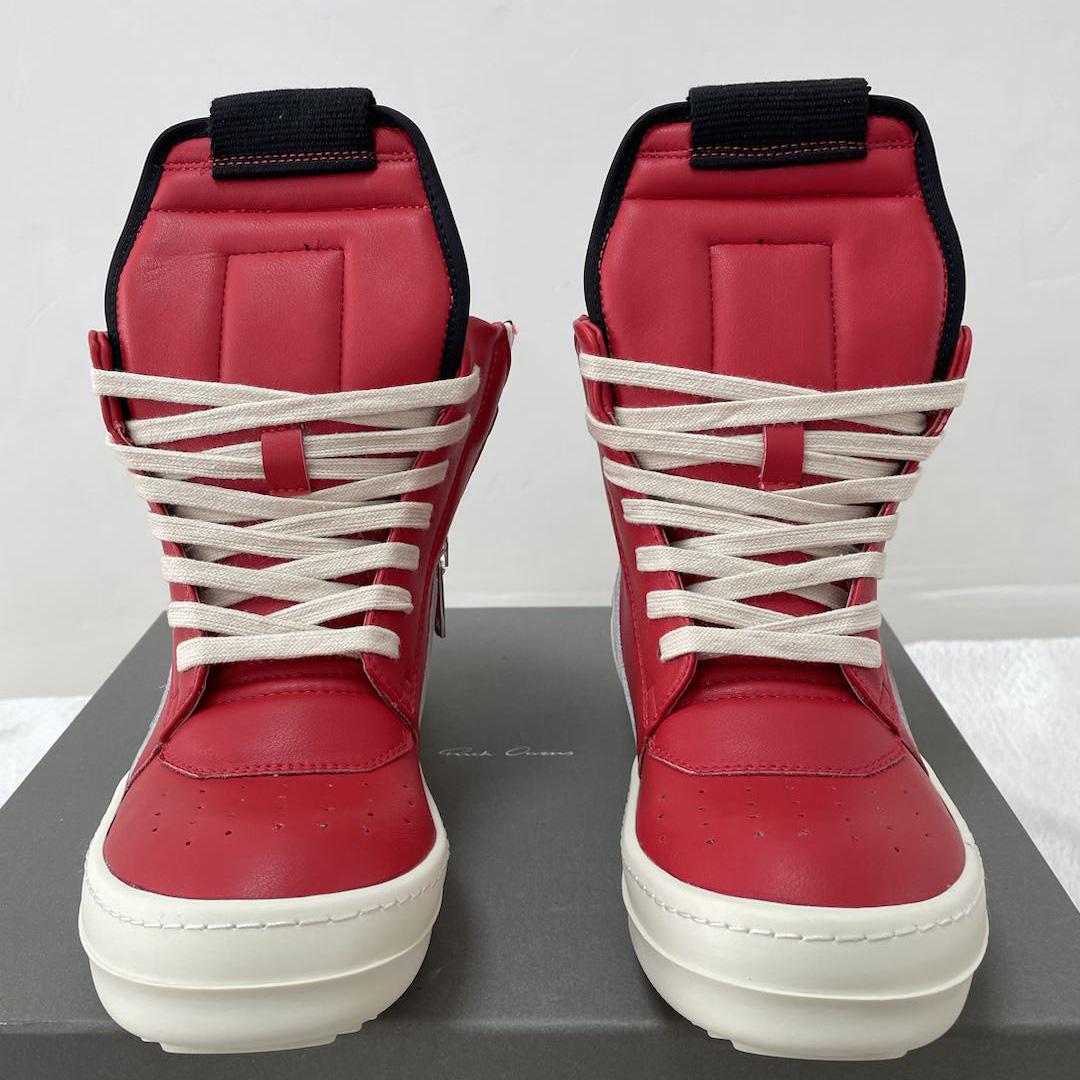Rick Owens Red Geobasket High-Top Sneakers XZ2003   (50% Off Sale) - EUR FASHION