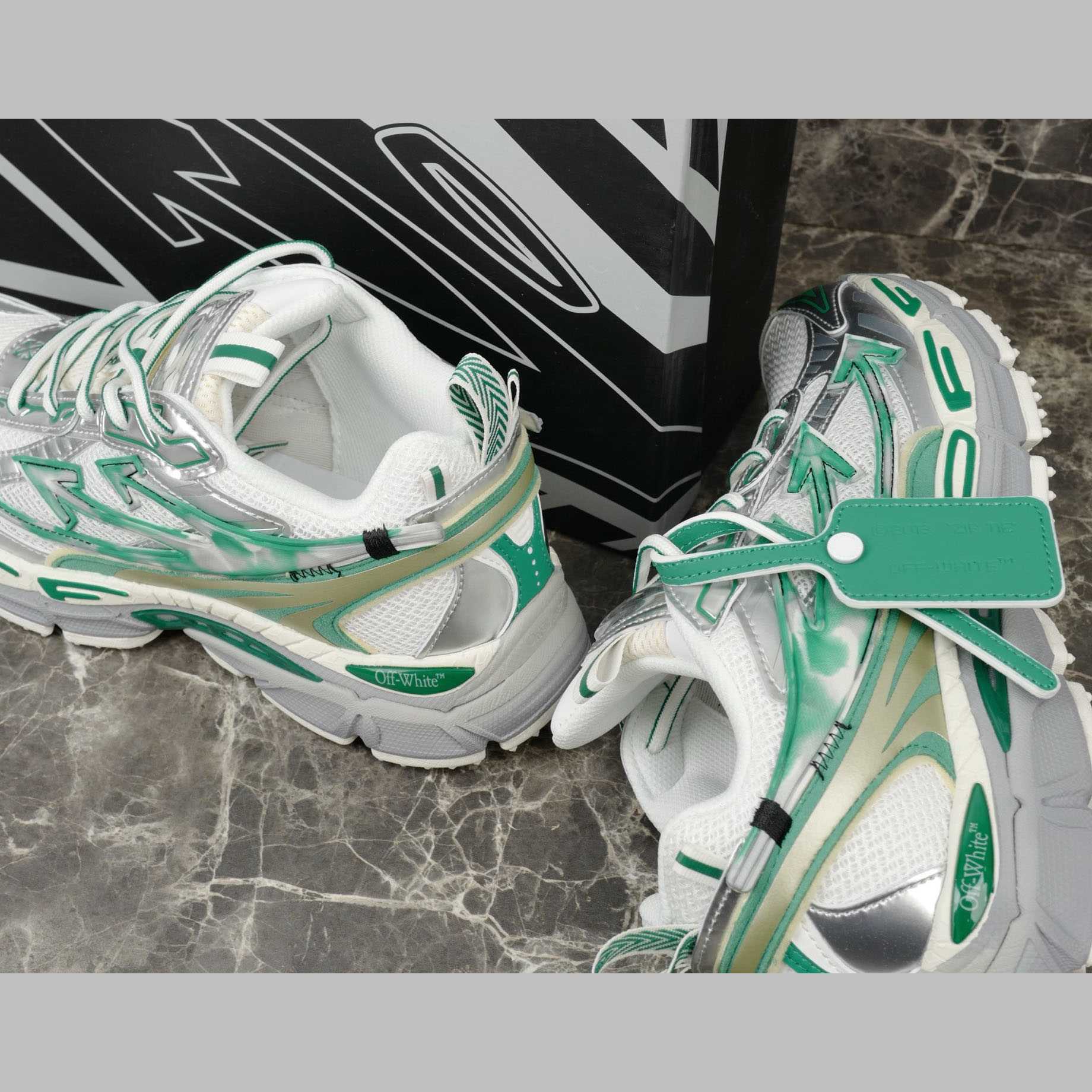 Off-White Silver/Blue Be Right Back - EUR FASHION