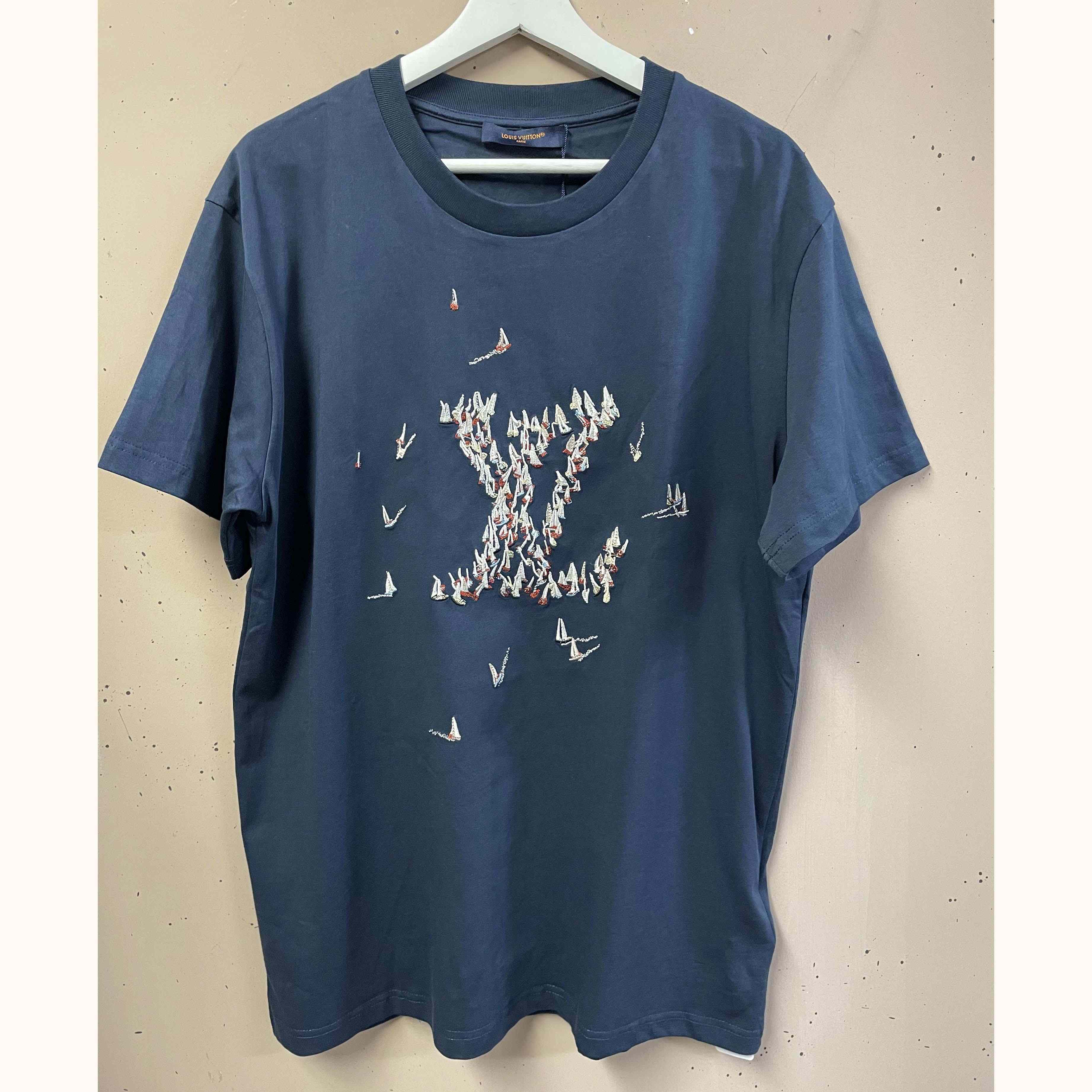 Louis Vuitton Embroidered Cotton T-Shirt   1AHW62 - EUR FASHION