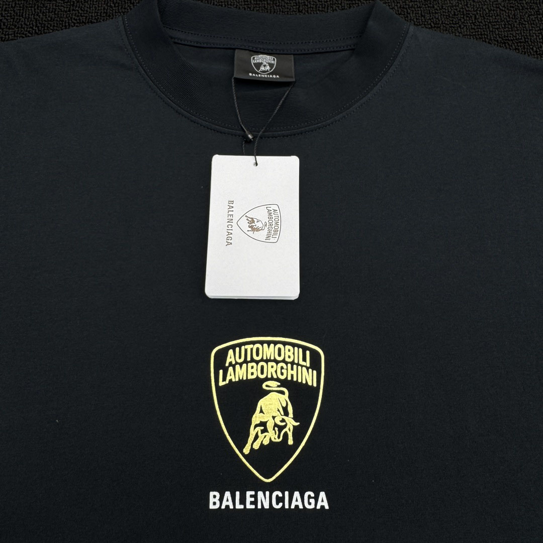 Balenciaga I Automobili Lamborghini Oversized T-Shirt inFaded Black  - EUR FASHION