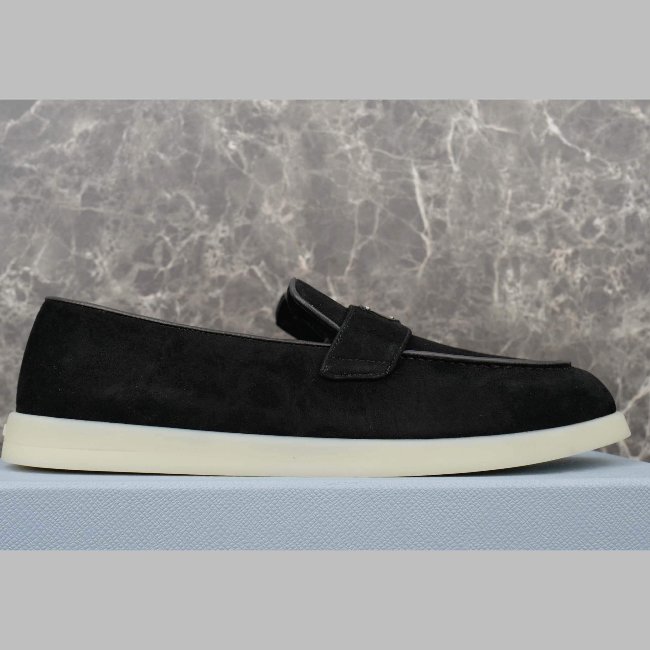 Prada Suede Leather Loafers - EUR FASHION