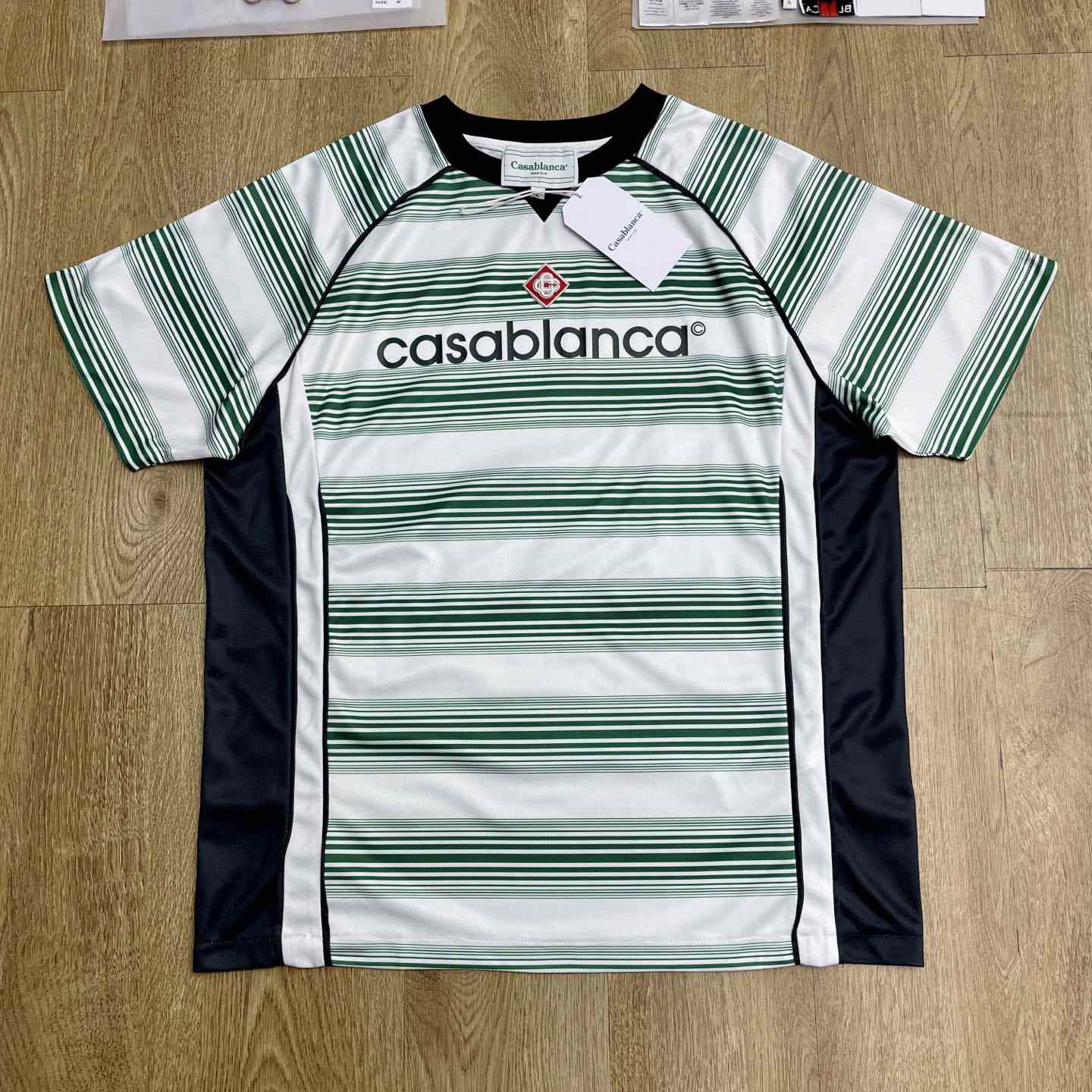 Casablanca Gradient Stripe Panelled T-shirt   C1010 - EUR FASHION