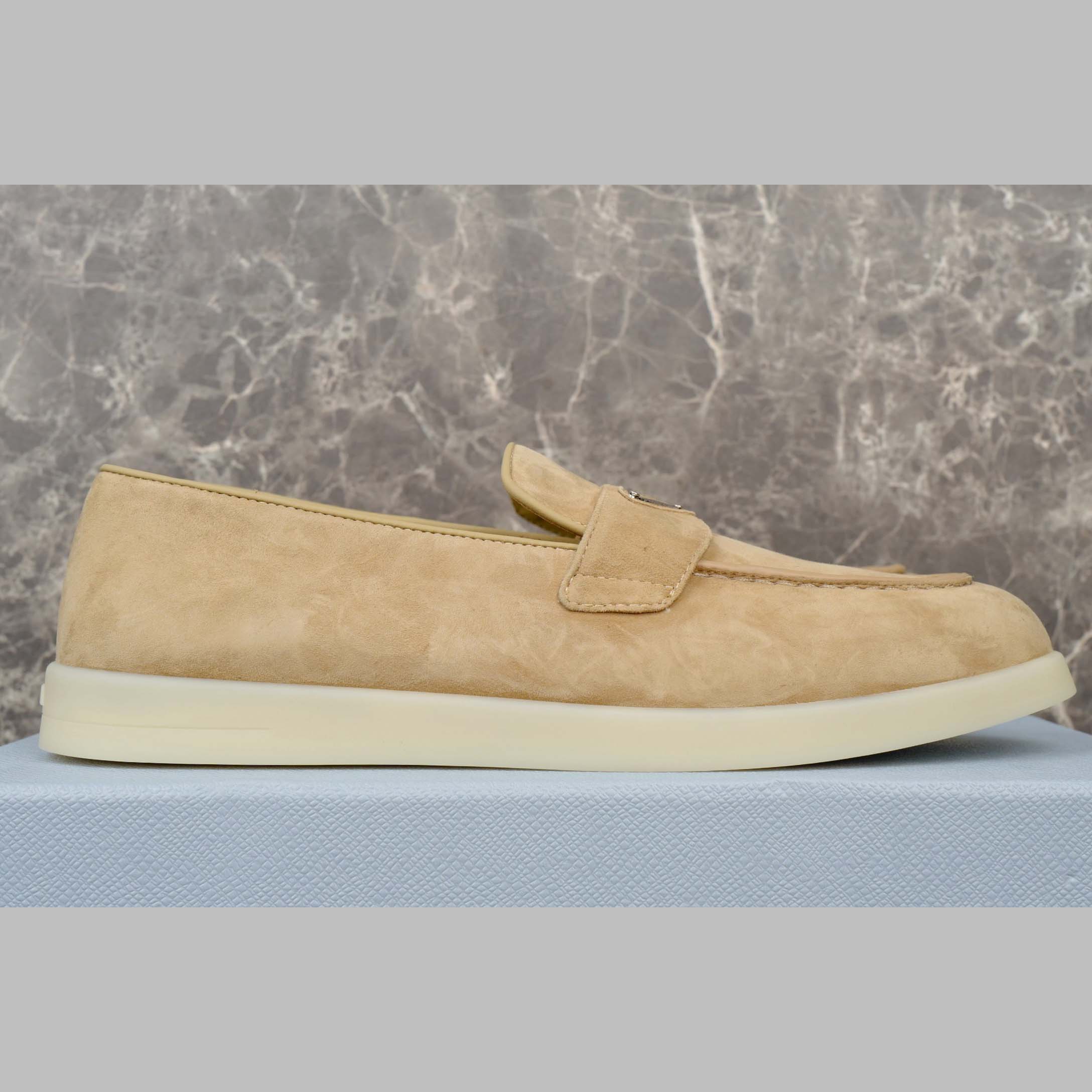 Prada Suede Leather Loafers - EUR FASHION