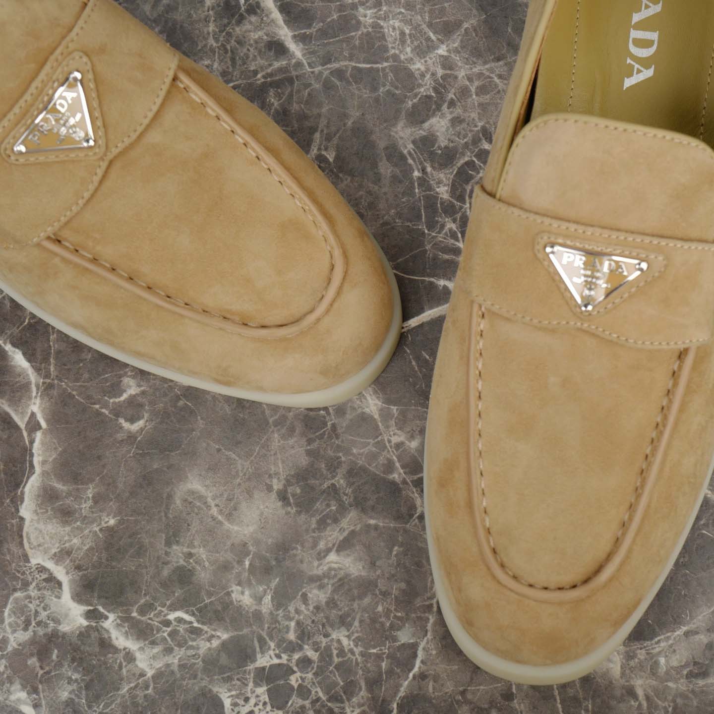 Prada Suede Leather Loafers - EUR FASHION