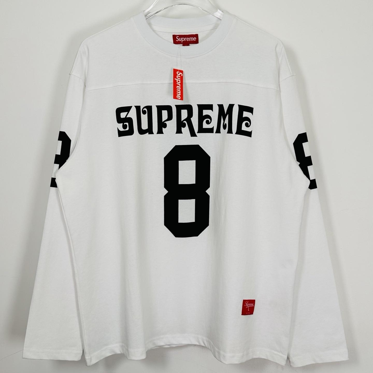 Supreme Affiliated L/S Football Top White YF1234    (50% Off Sale) - EUR FASHION