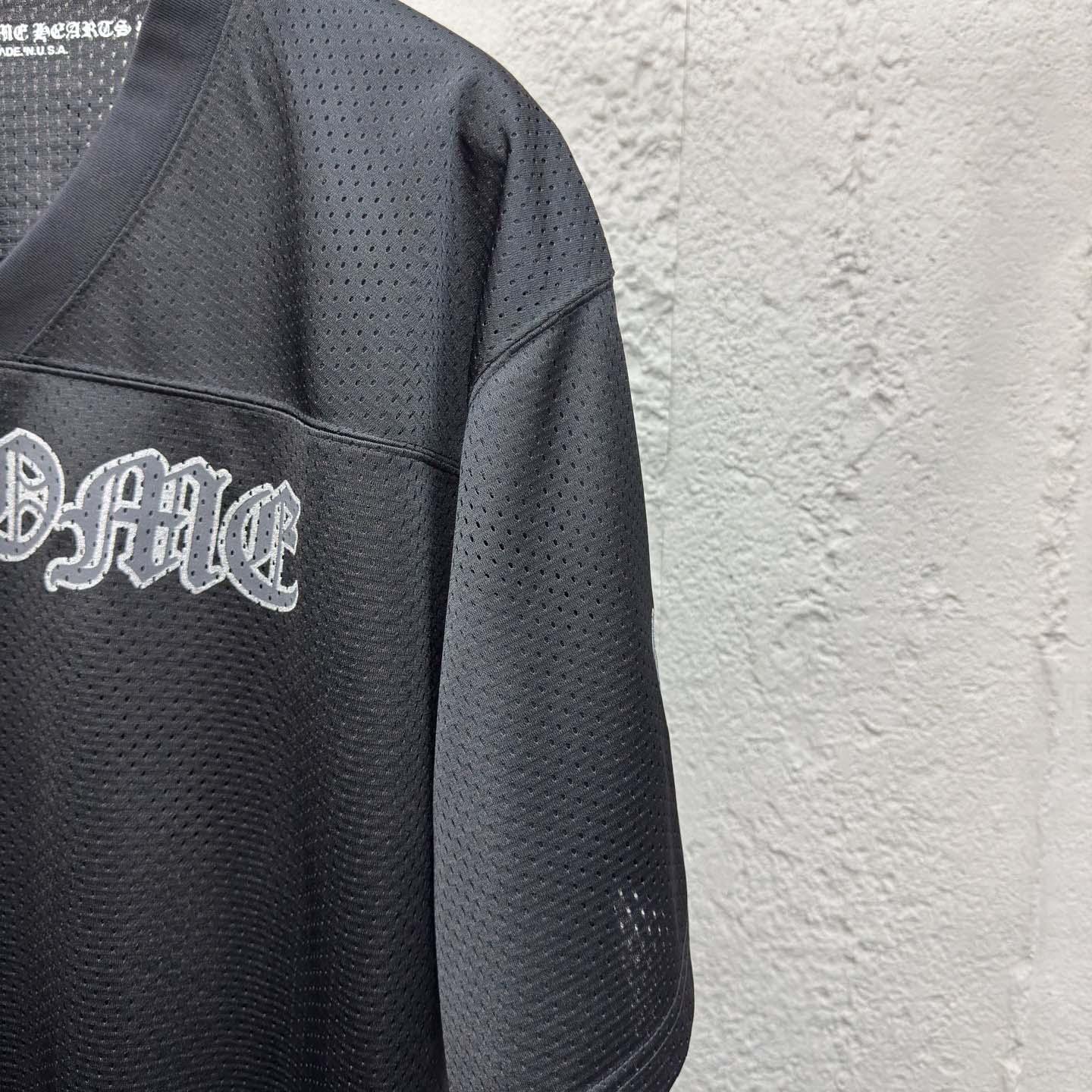Chrome Hearts Stadium Mesh Short Sleeve Jersey Black - EUR FASHION