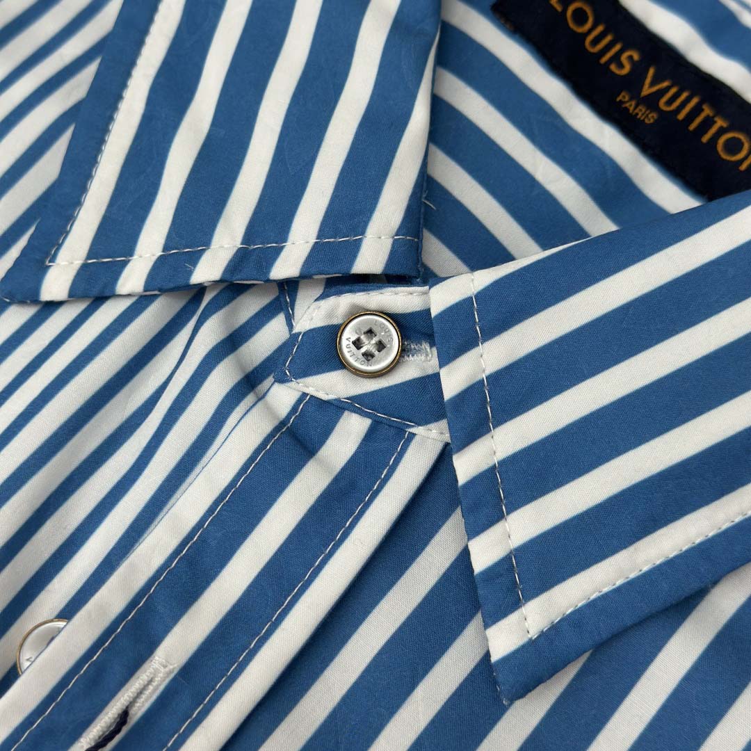 Louis Vuitton Monogram Patchwork Striped Shirt     1AHVWM - EUR FASHION