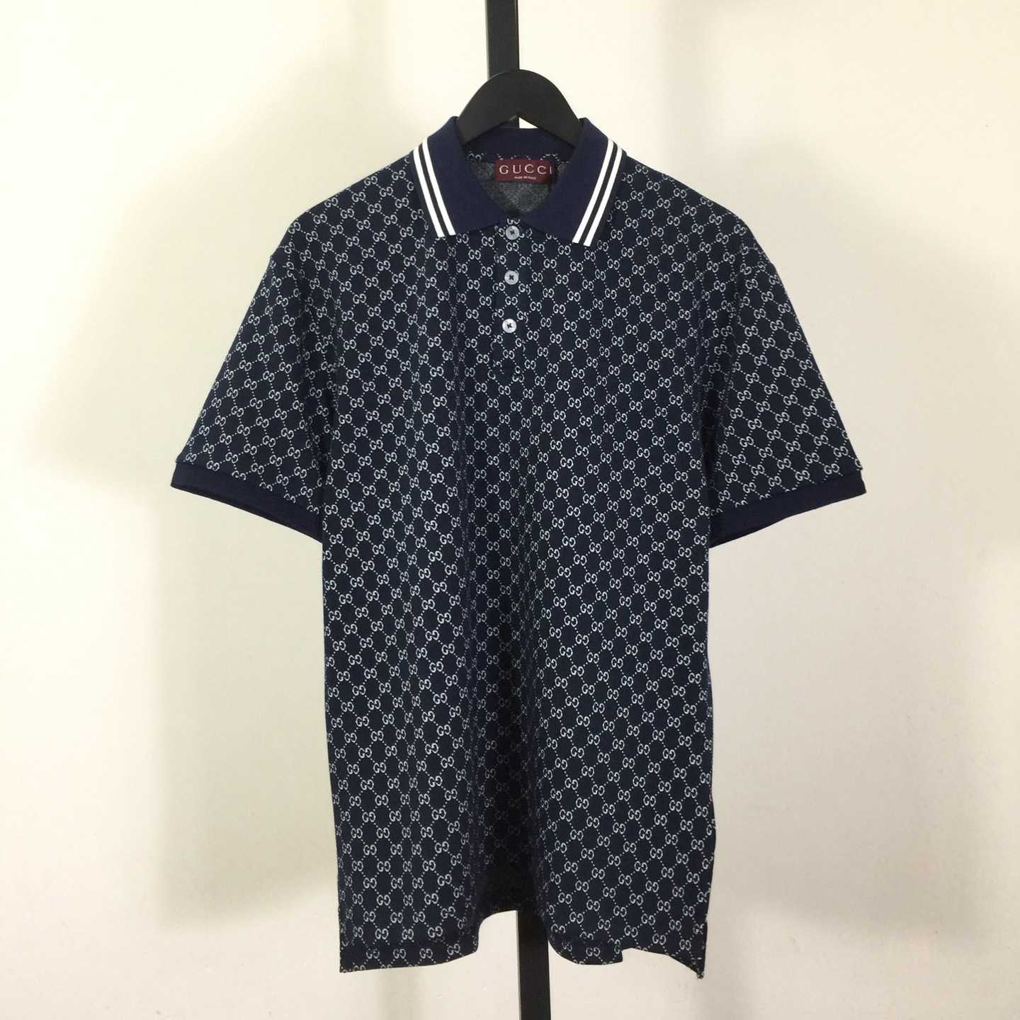 Gucci GG Cotton Jersey Jacquard Polo Shirt - EUR FASHION