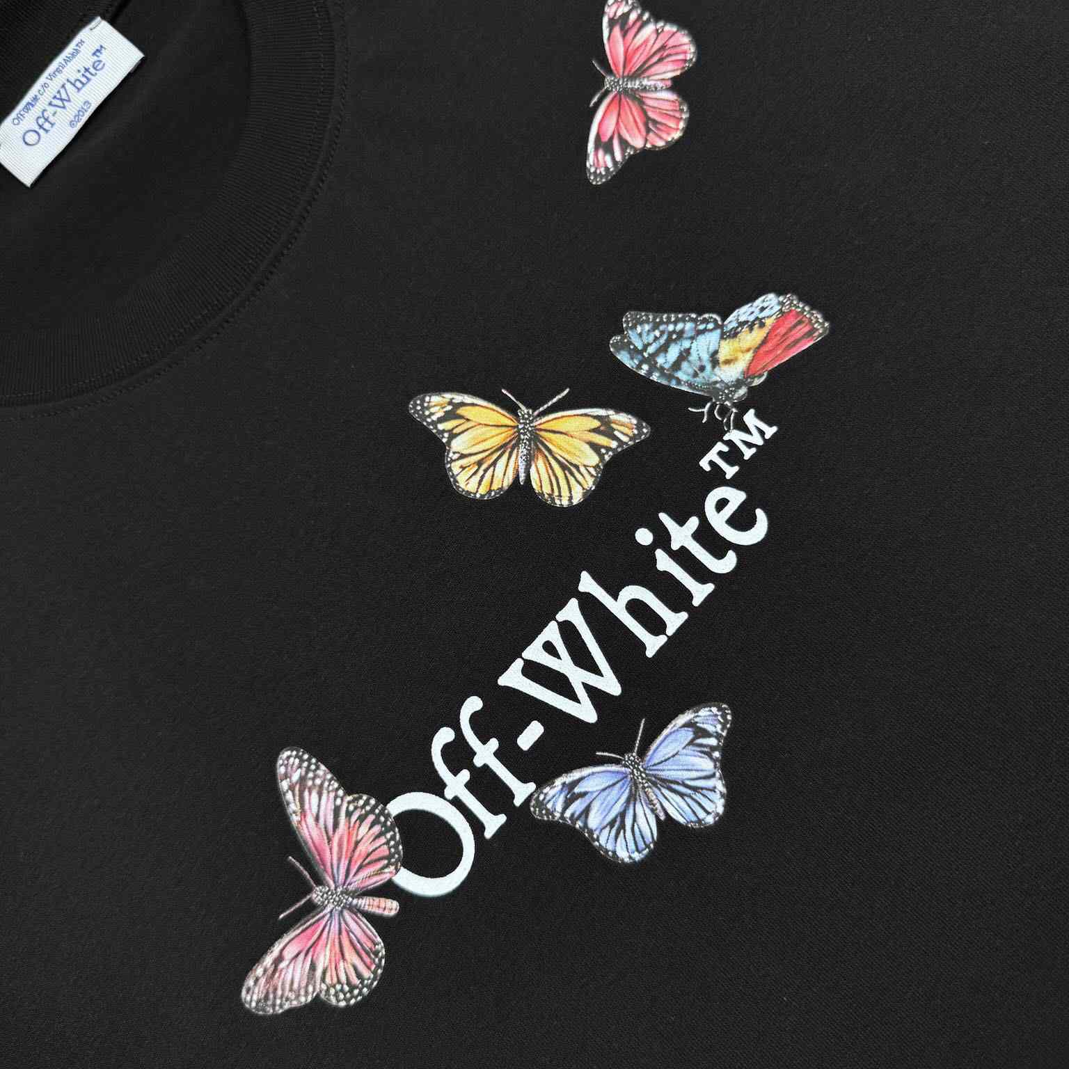 Off White Butterfly Bookish T-Shirt - EUR FASHION