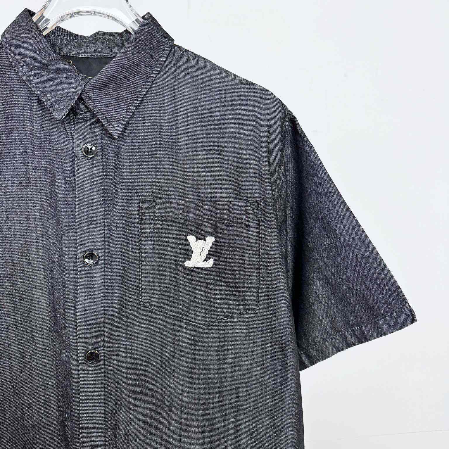 Louis Vuitton Short-Sleeved Chambray Shirt   1AHVW4 - EUR FASHION