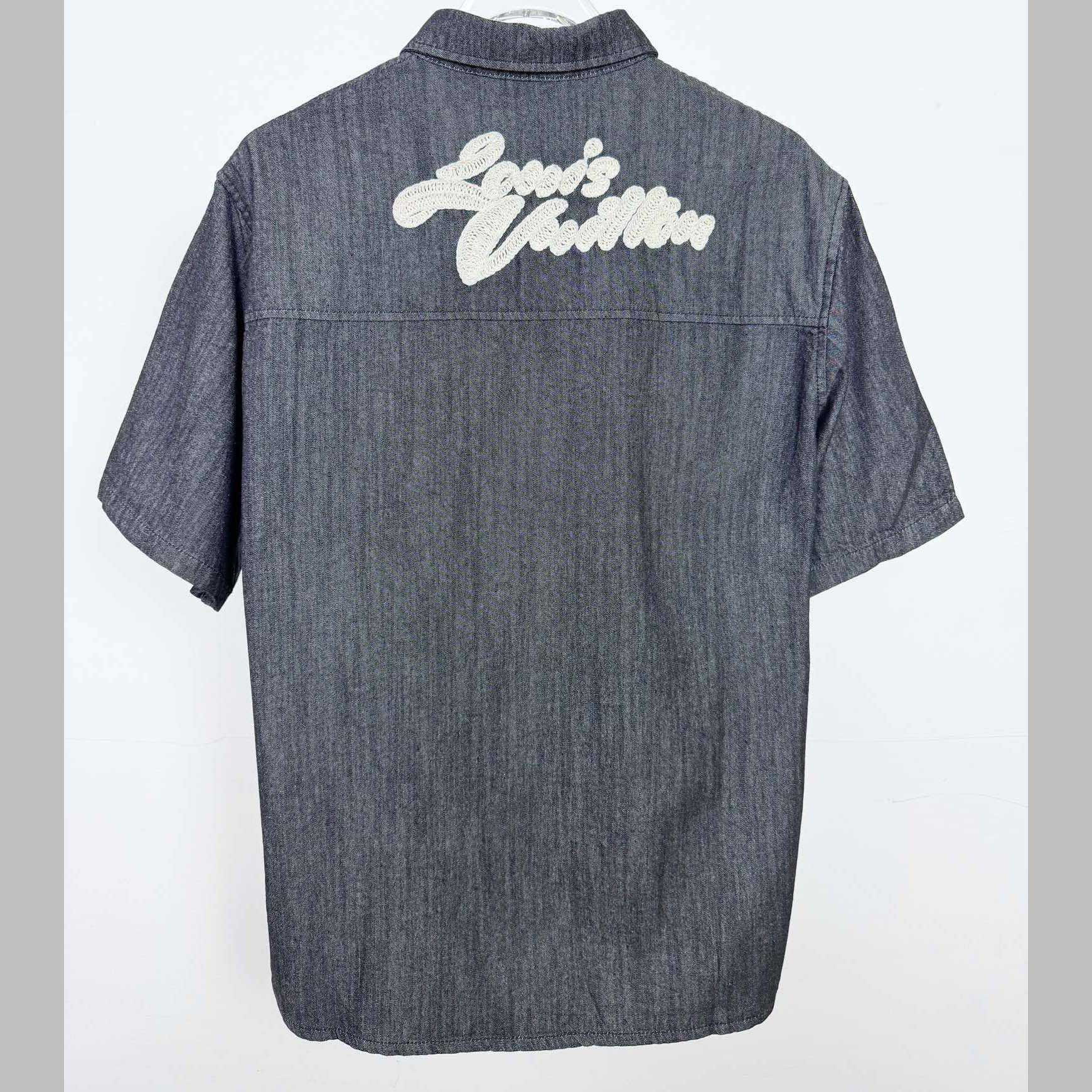 Louis Vuitton Short-Sleeved Chambray Shirt   1AHVW4 - EUR FASHION