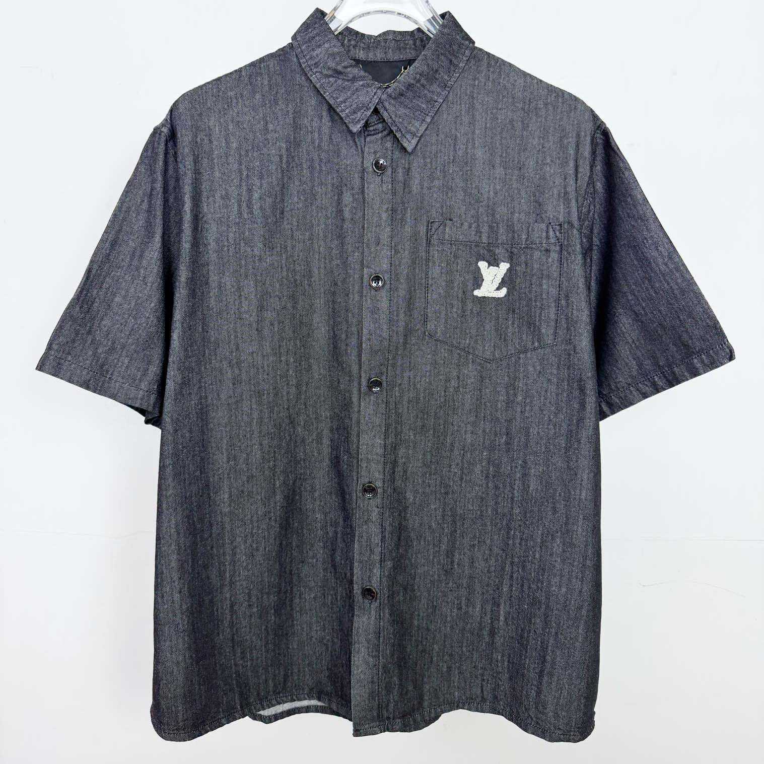Louis Vuitton Short-Sleeved Chambray Shirt   1AHVW4 - EUR FASHION