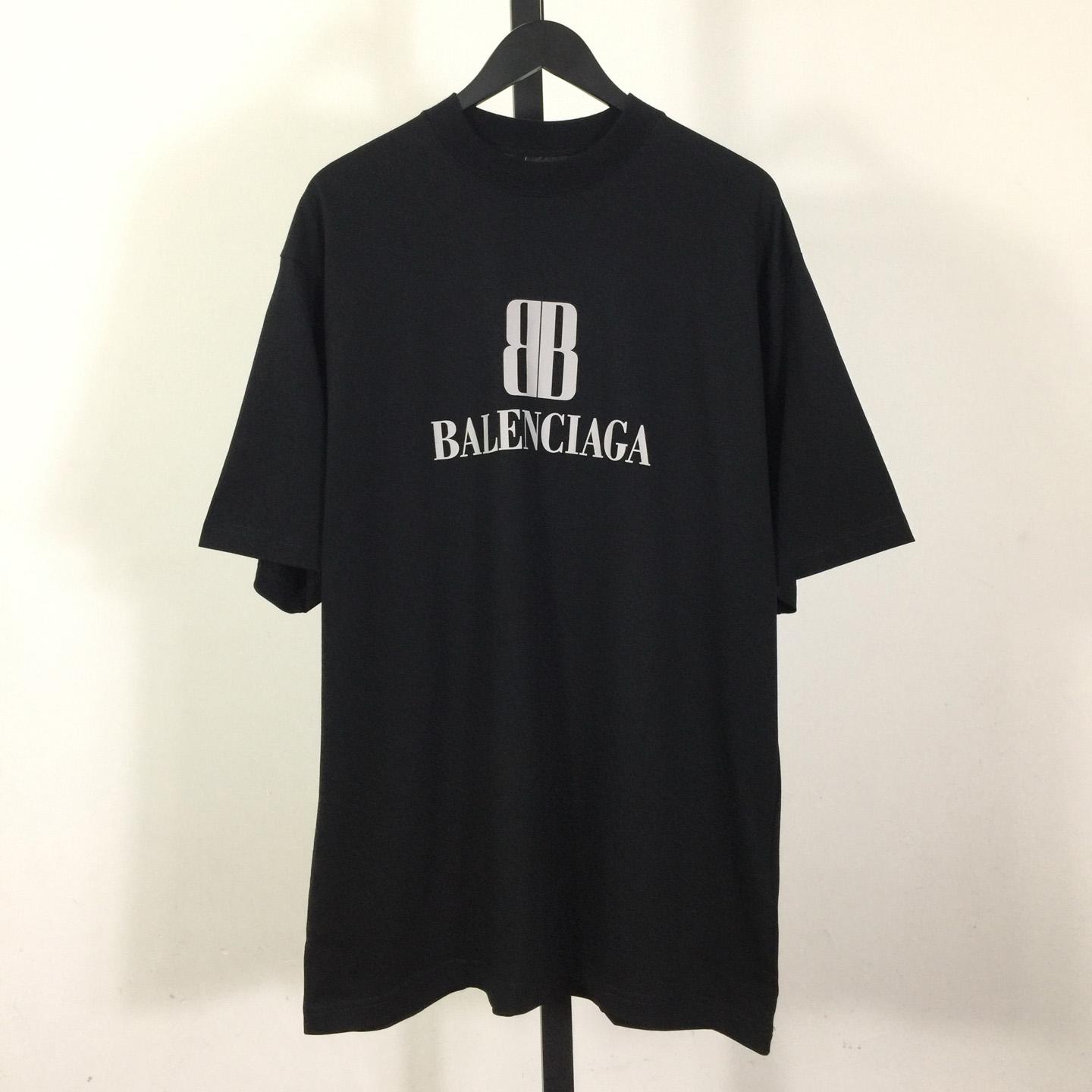 Balenciaga BB Logo Cotton T-Shirt Medium Fit - EUR FASHION