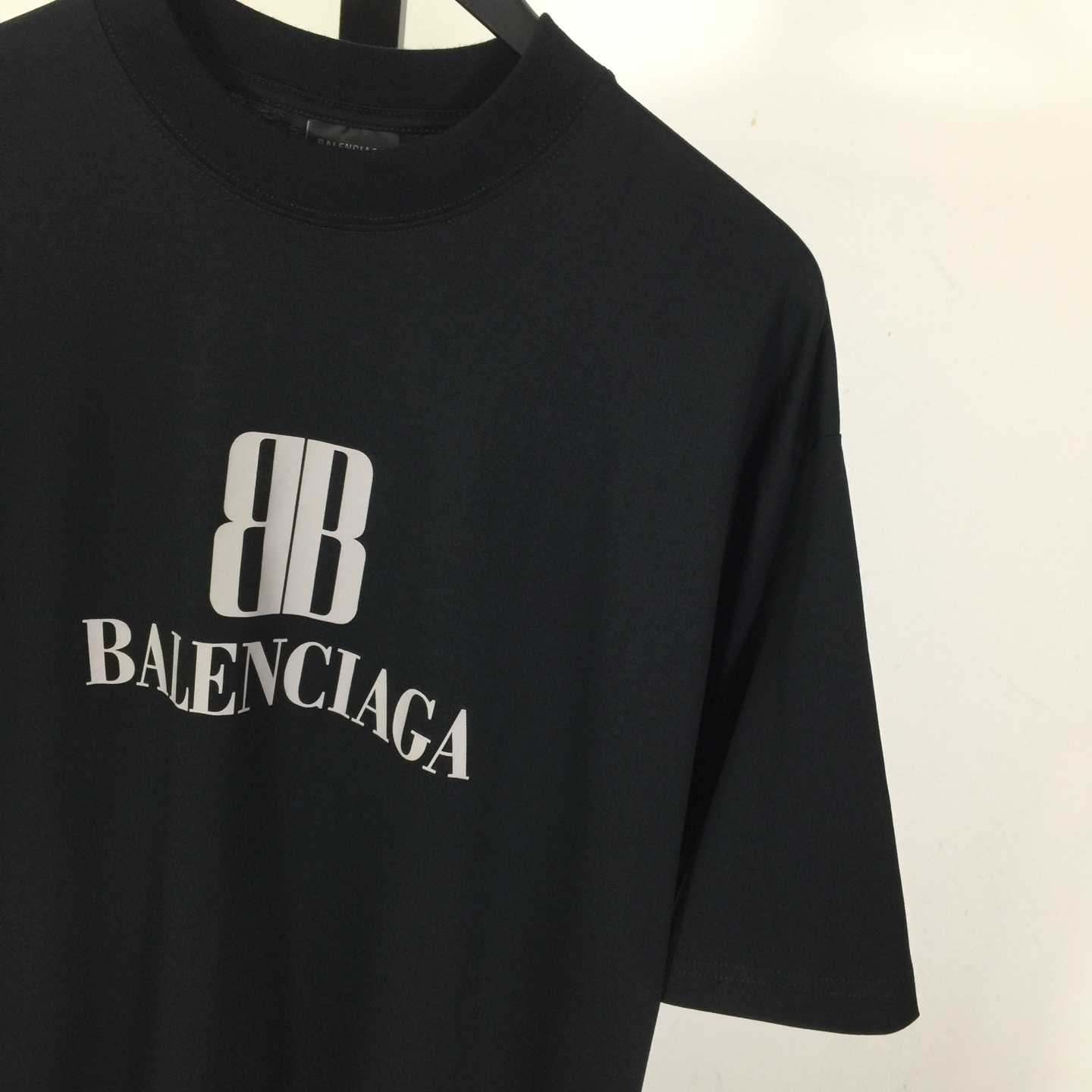 Balenciaga BB Logo Cotton T-Shirt Medium Fit - EUR FASHION