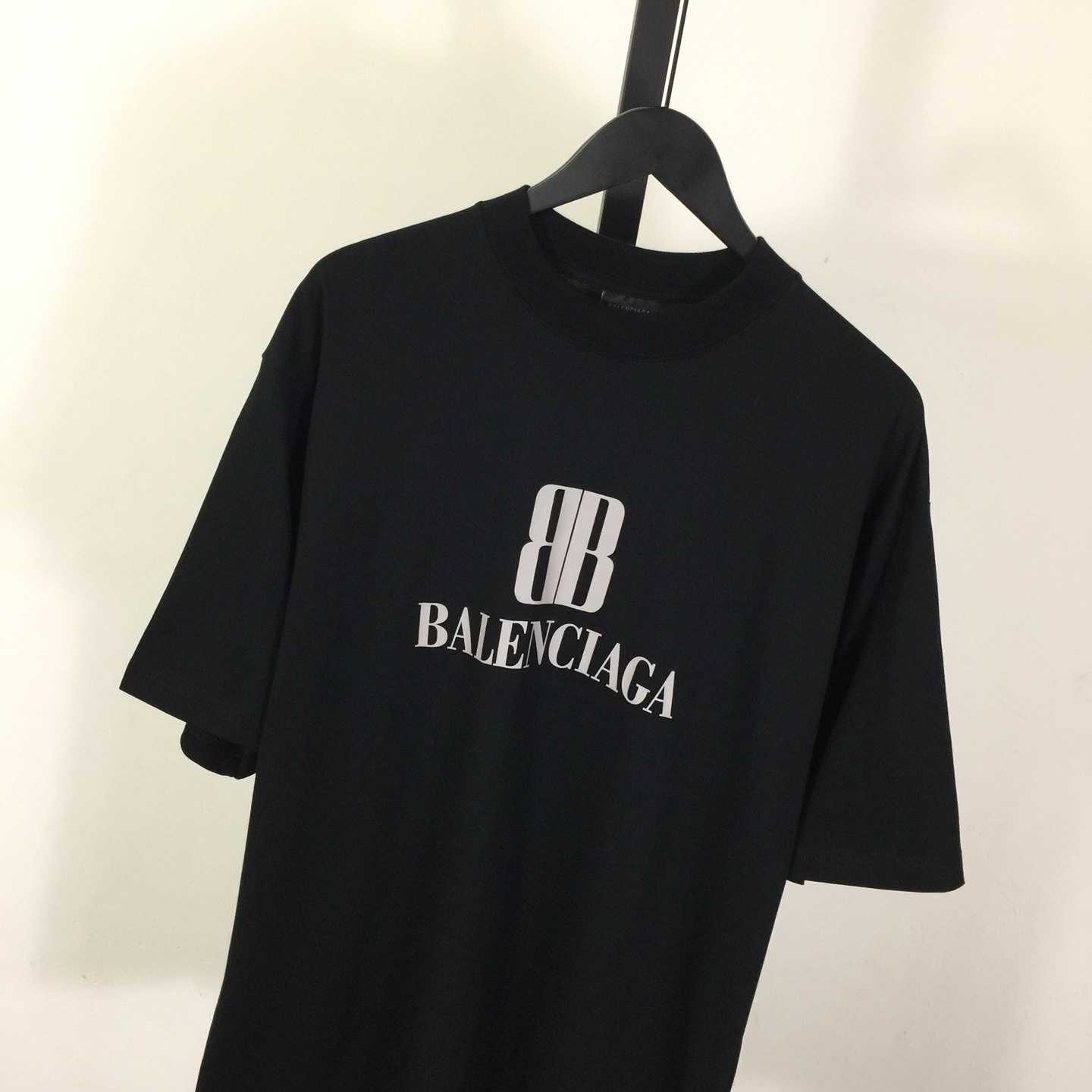 Balenciaga BB Logo Cotton T-Shirt Medium Fit - EUR FASHION