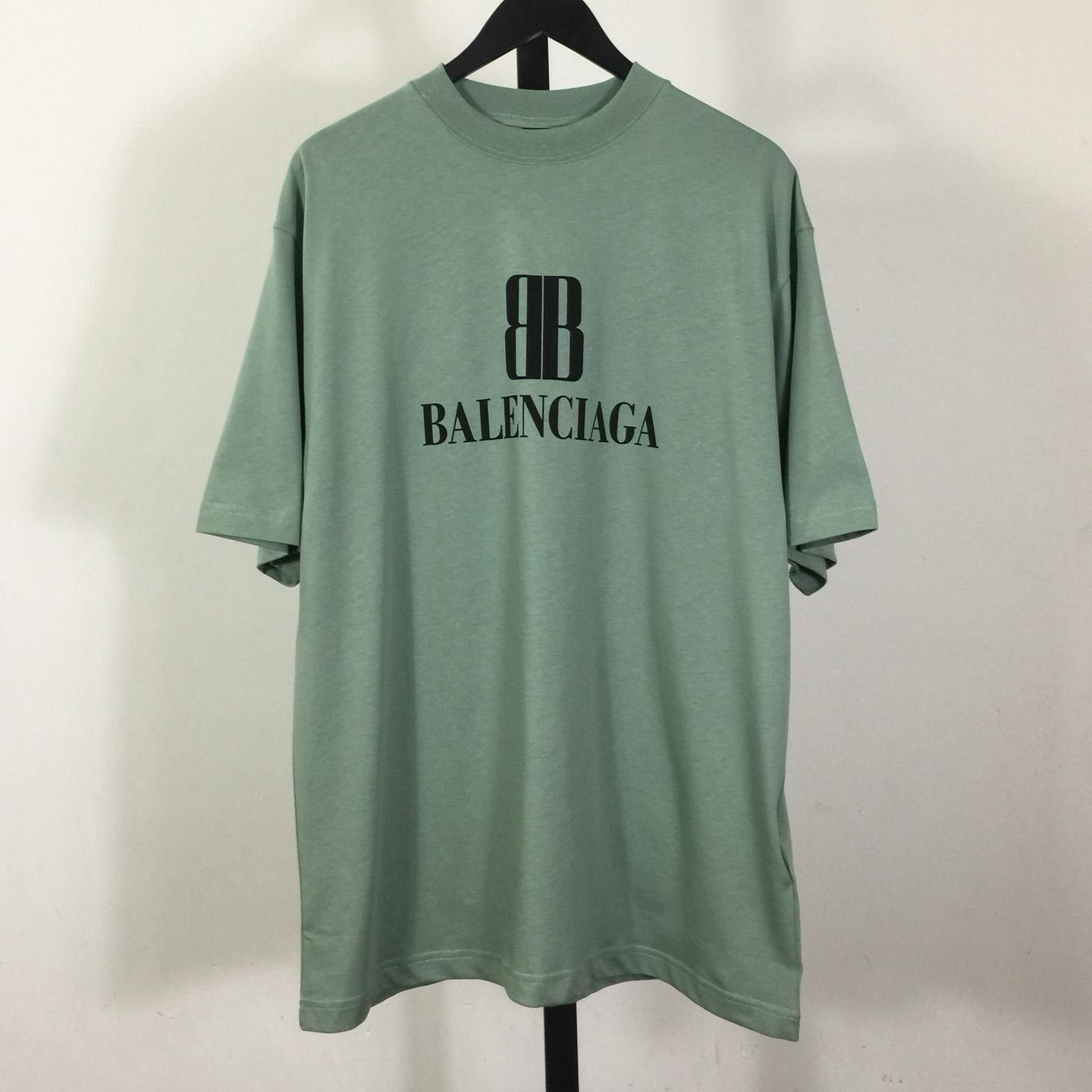 Balenciaga BB Logo Cotton T-Shirt Medium Fit - EUR FASHION