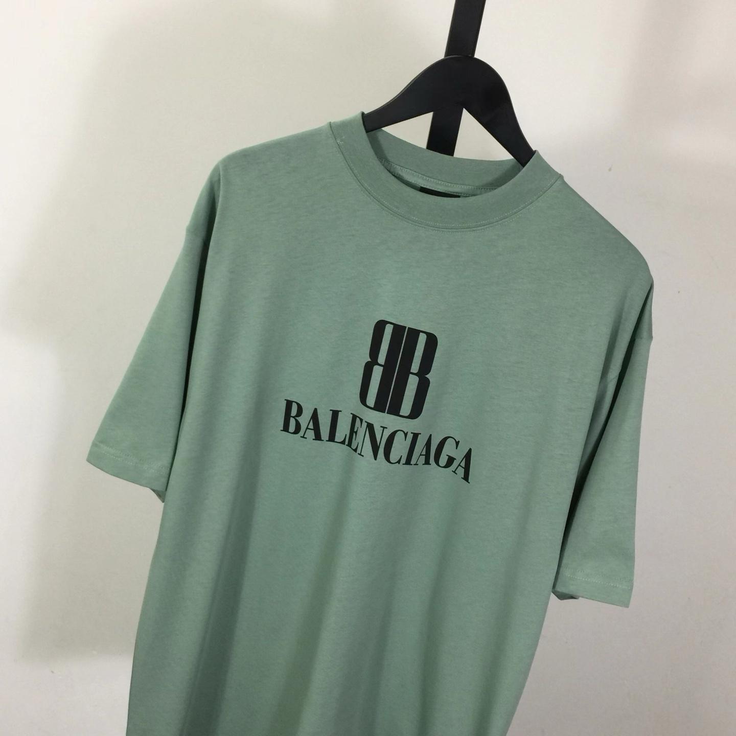 Balenciaga BB Logo Cotton T-Shirt Medium Fit - EUR FASHION