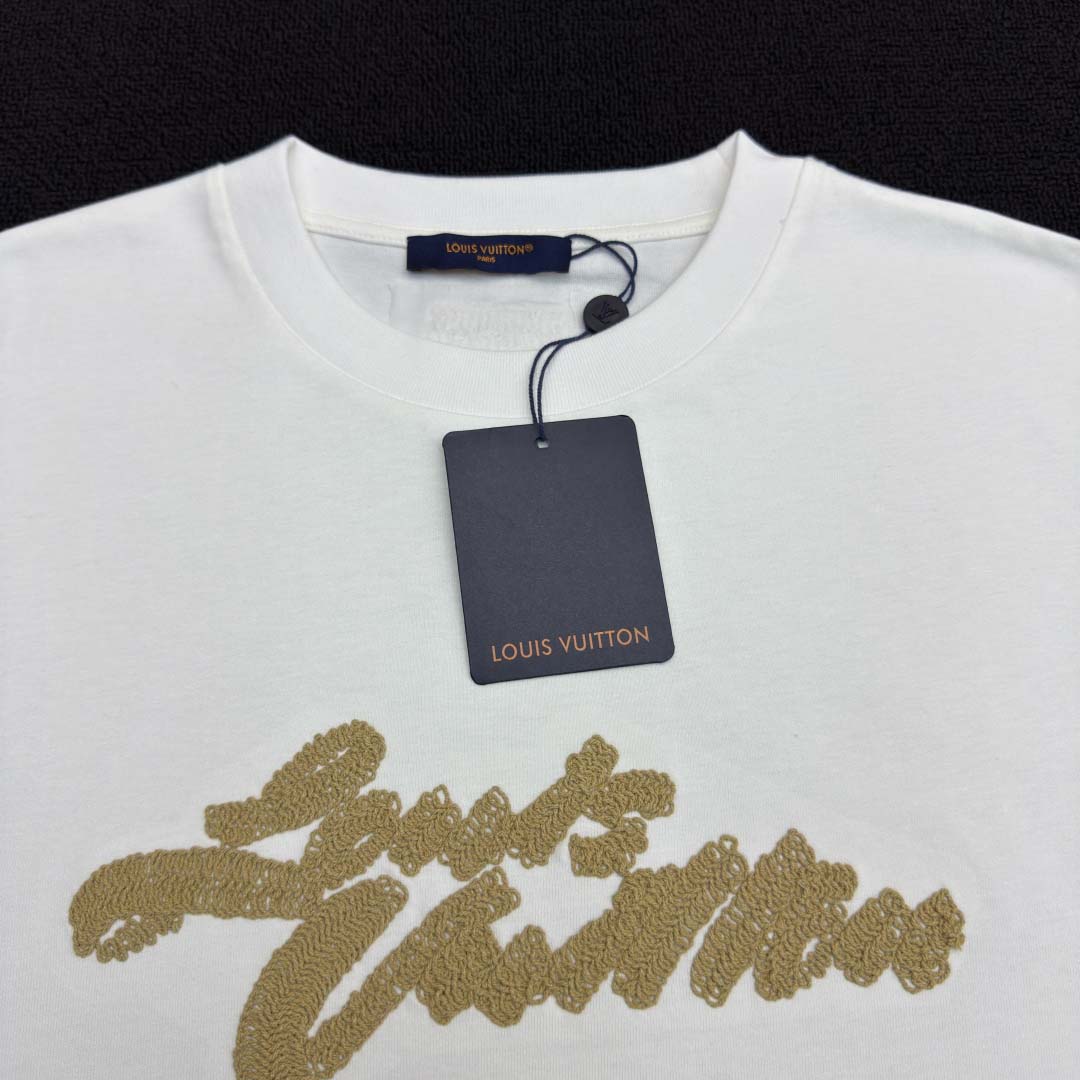 Louis Vuitton Embroidered Signature T-Shirt   1AHW84 - EUR FASHION