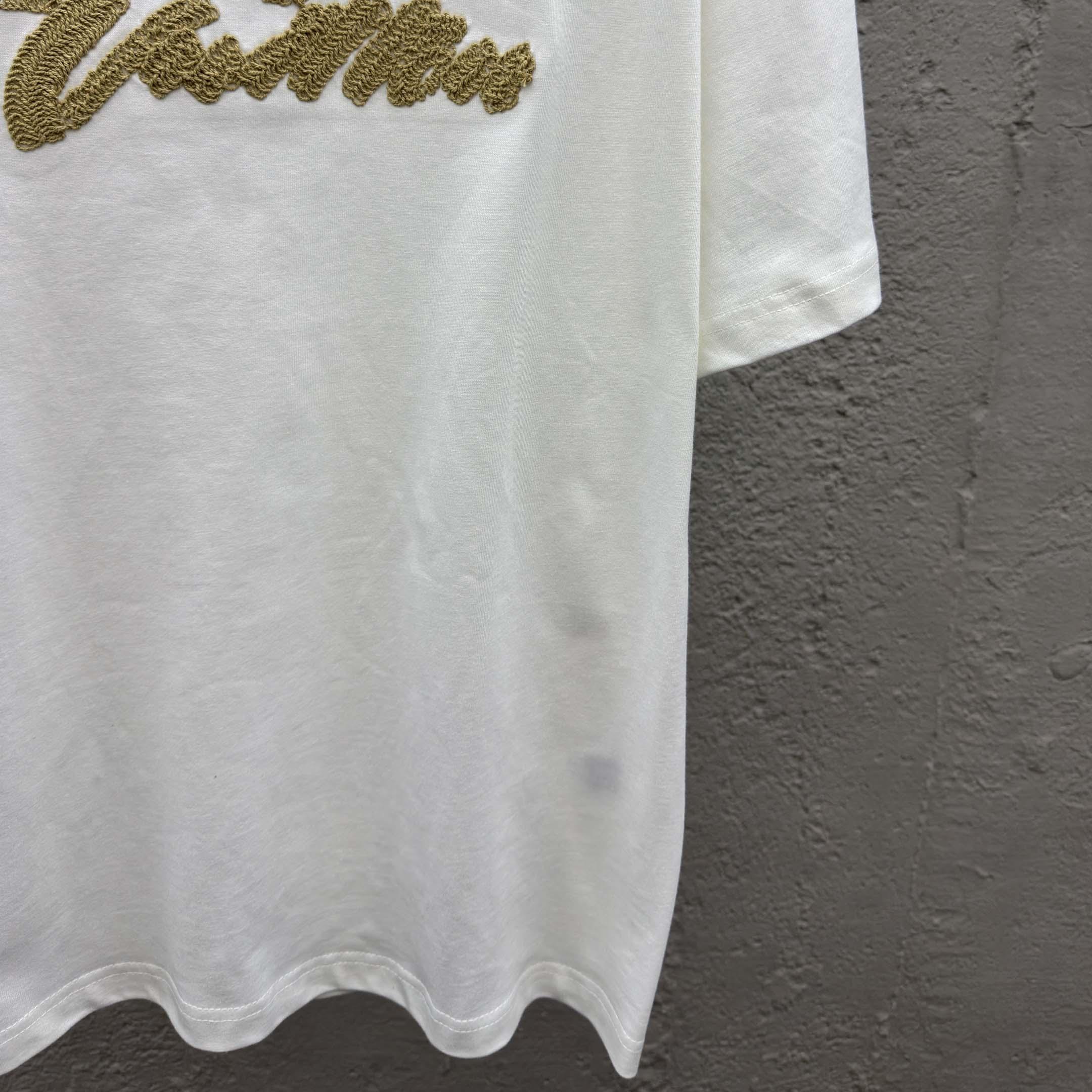 Louis Vuitton Embroidered Signature T-Shirt   1AHW84 - EUR FASHION
