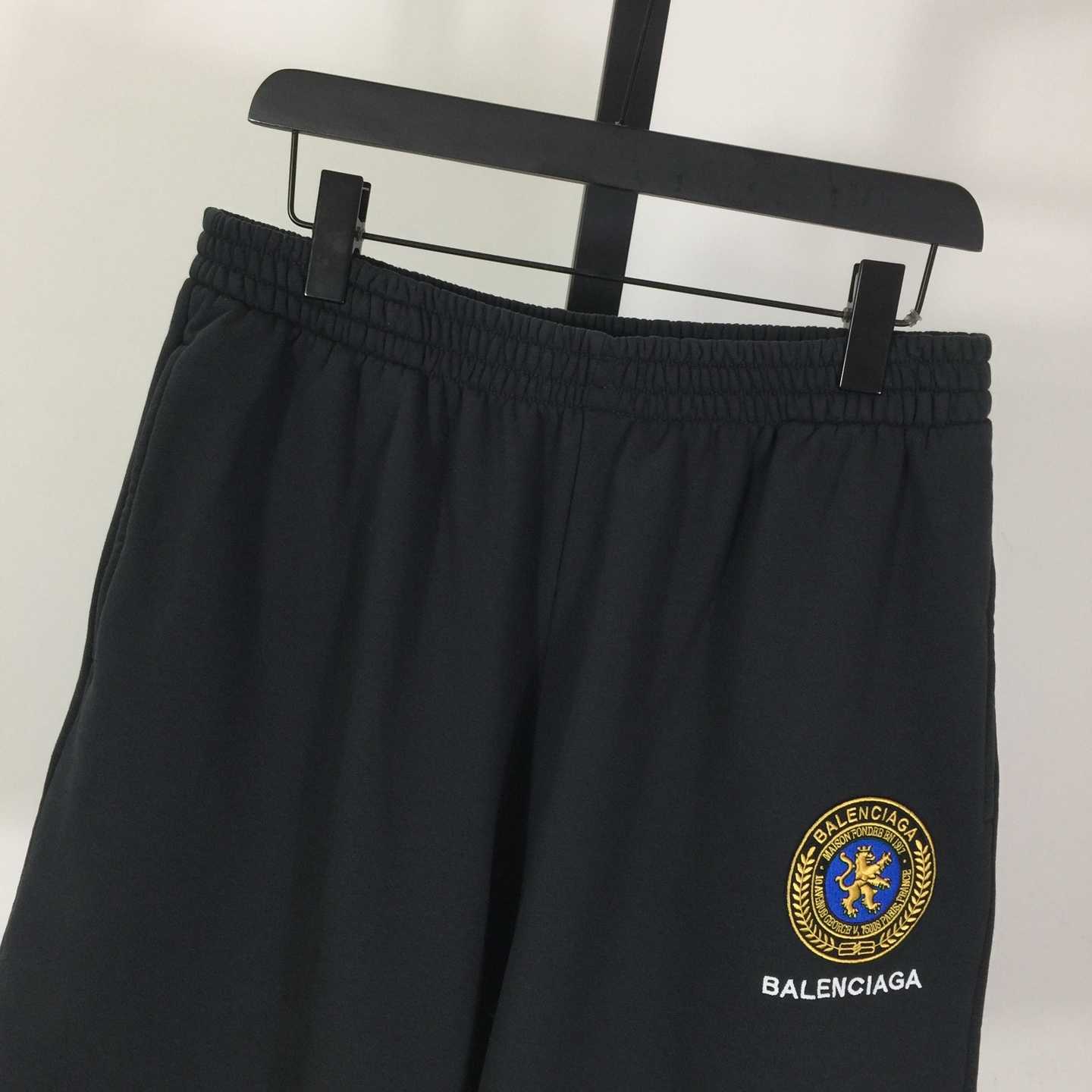 Balenciaga Uniform Merch Short In Faded Black Dry Fleece - EUR FASHION