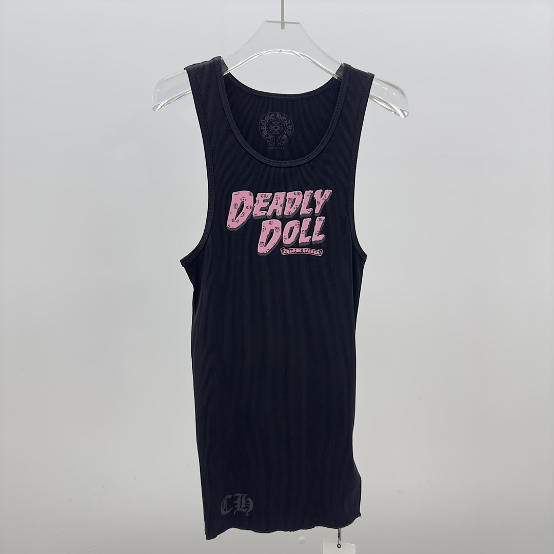 Chrome Hearts x Deadly Doll Tank Top Black/Pink  - EUR FASHION
