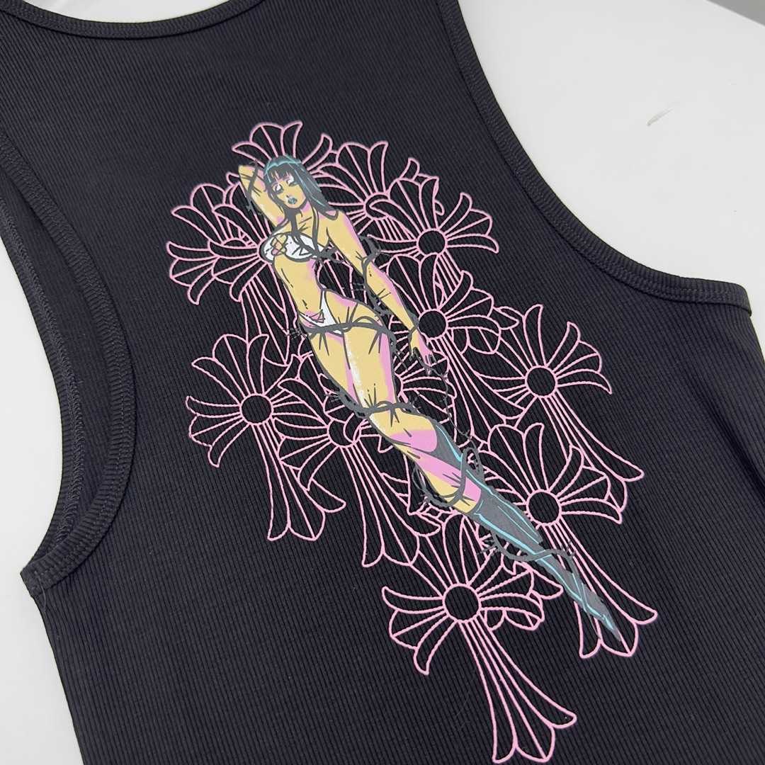 Chrome Hearts x Deadly Doll Tank Top Black/Pink  - EUR FASHION