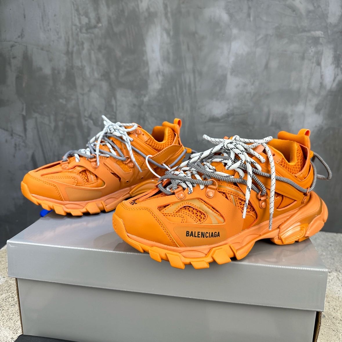 Balenciaga Track Trail Laces Sneaker In Orange   - EUR FASHION