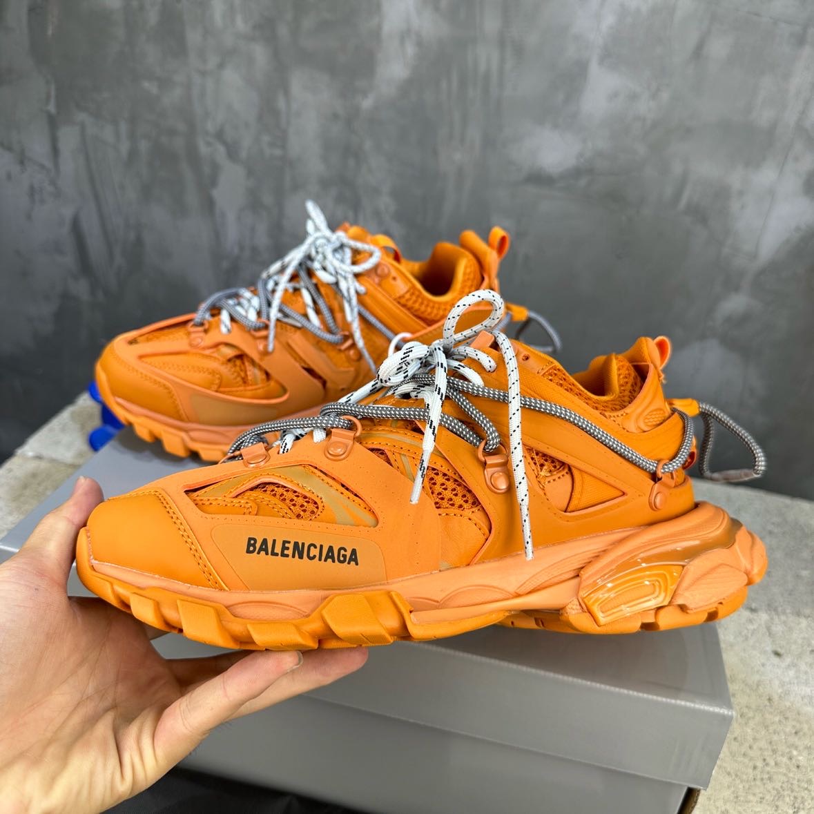 Balenciaga Track Trail Laces Sneaker In Orange   - EUR FASHION
