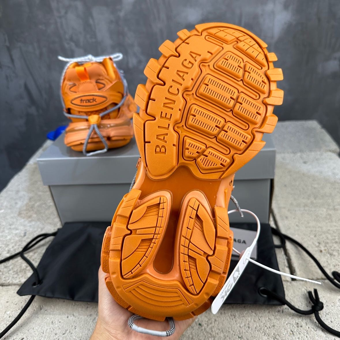 Balenciaga Track Trail Laces Sneaker In Orange   - EUR FASHION
