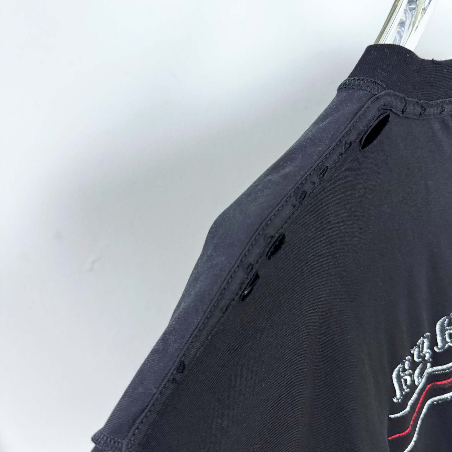 Balenciaga Embroidered Logo Wave Political Campaign T-Shirt  - EUR FASHION