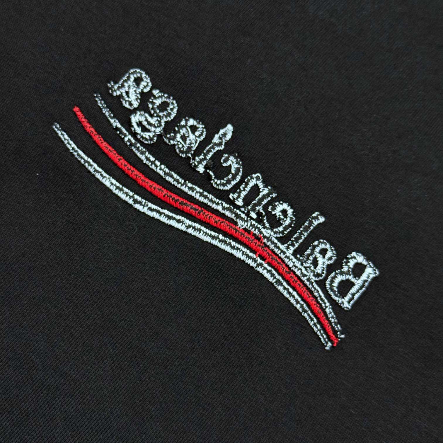 Balenciaga Embroidered Logo Wave Political Campaign T-Shirt  - EUR FASHION