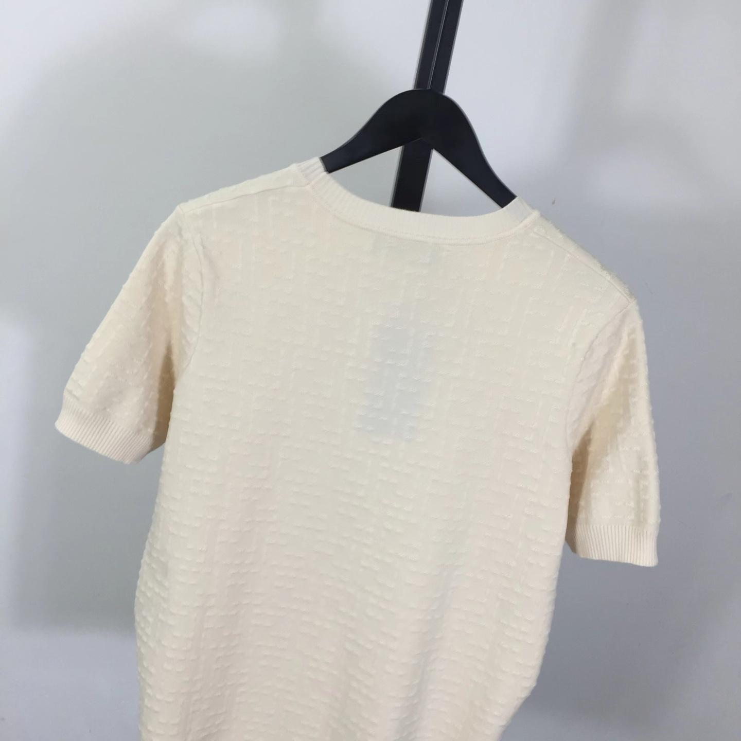 Fendi Beige Cotton FF Selleria Pullover - EUR FASHION