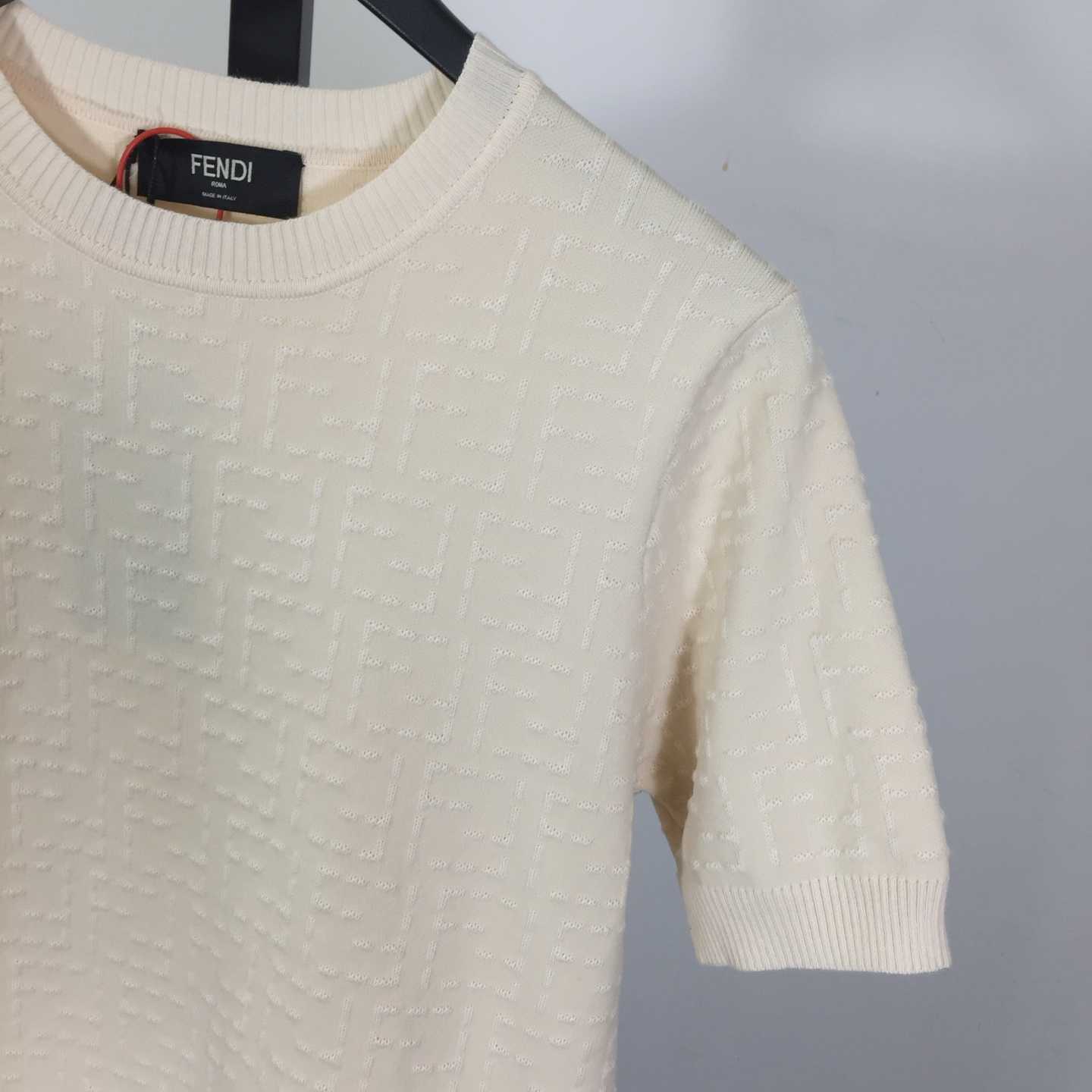 Fendi Beige Cotton FF Selleria Pullover - EUR FASHION