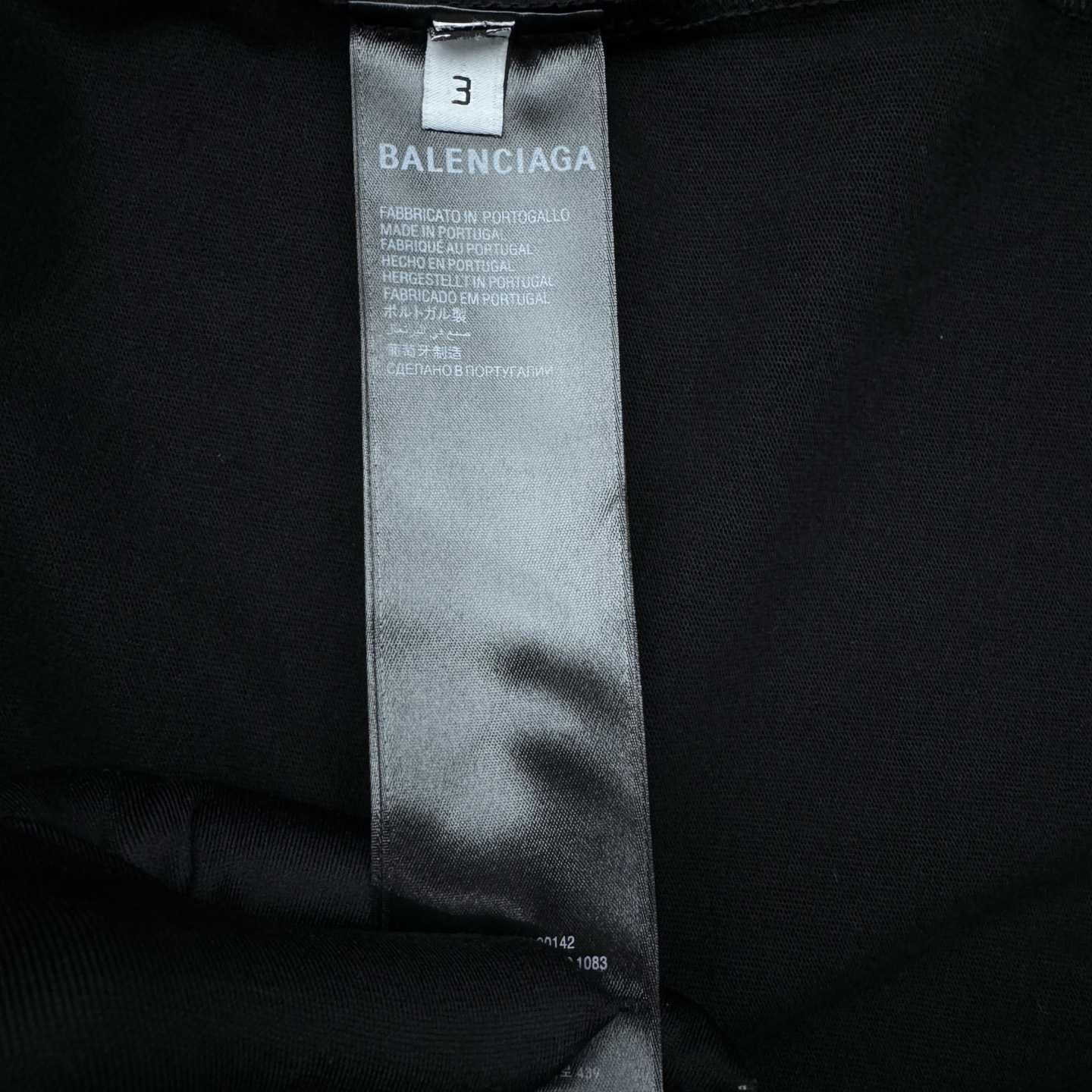 Balenciaga Security Tape Logo T-Shirt Oversized In Black - EUR FASHION