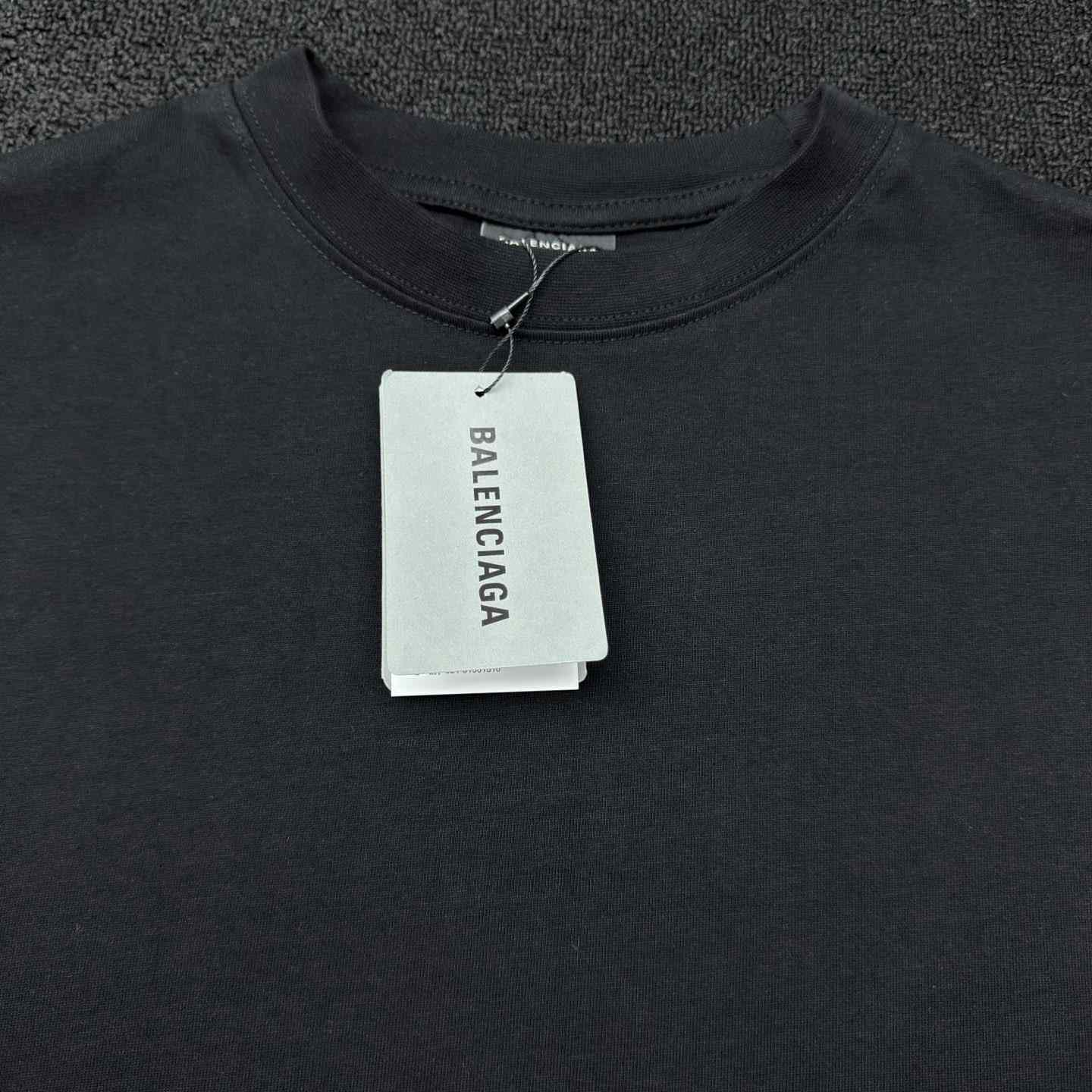Balenciaga Security Tape Logo T-Shirt Oversized In Black - EUR FASHION