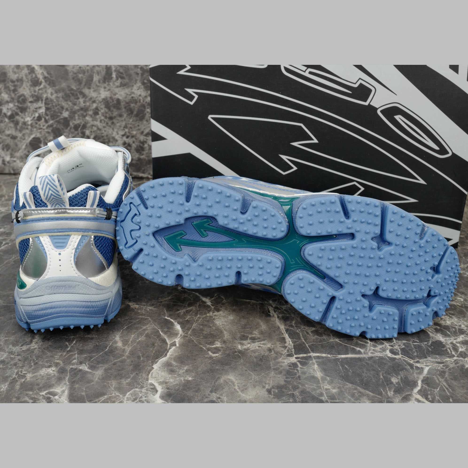 Off-White Silver/Blue Be Right Back - EUR FASHION