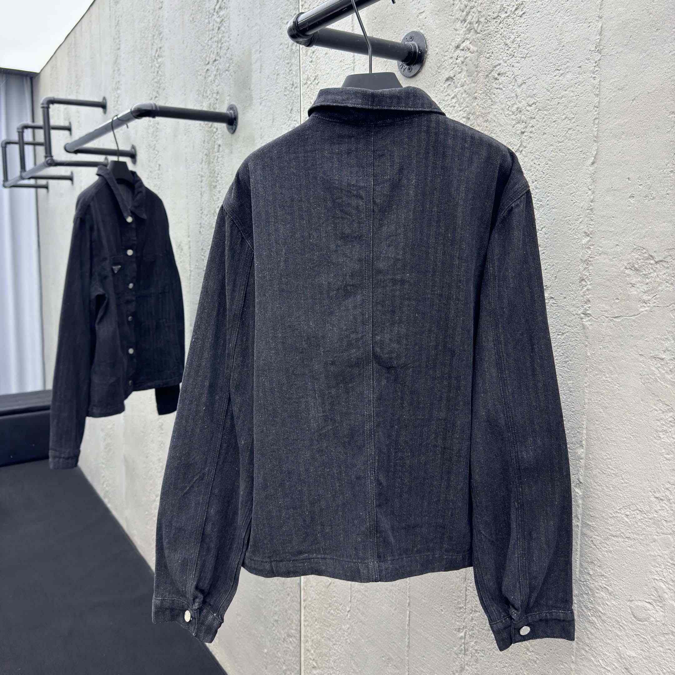 Prada Chevron Denim Blouson Jacket - EUR FASHION