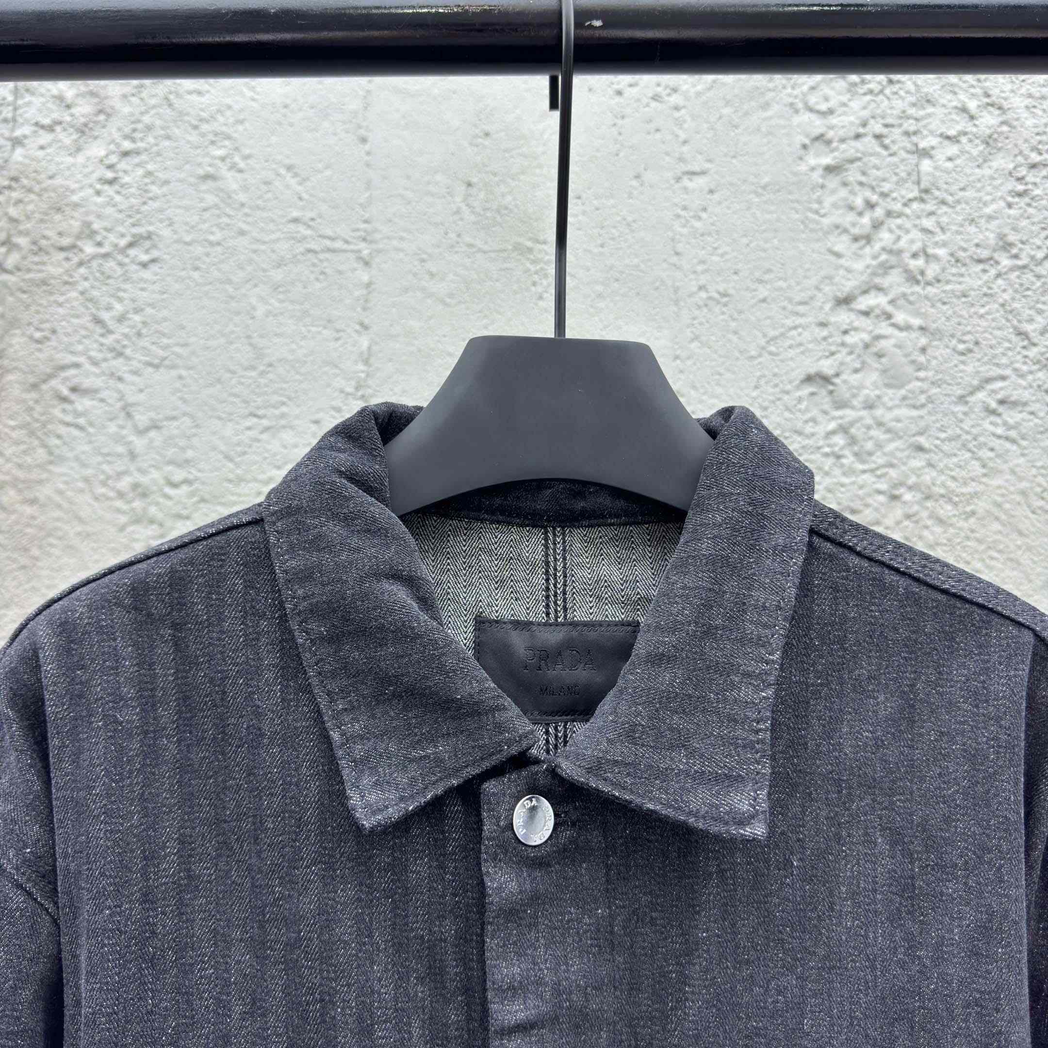 Prada Chevron Denim Blouson Jacket - EUR FASHION
