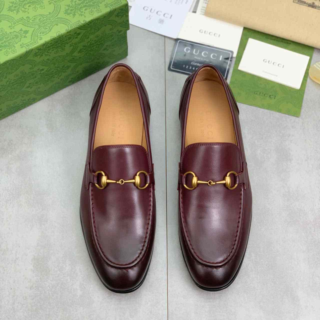 Gucci Jordaan Leather Loafer XZ807   (50% Off Sale) - EUR FASHION