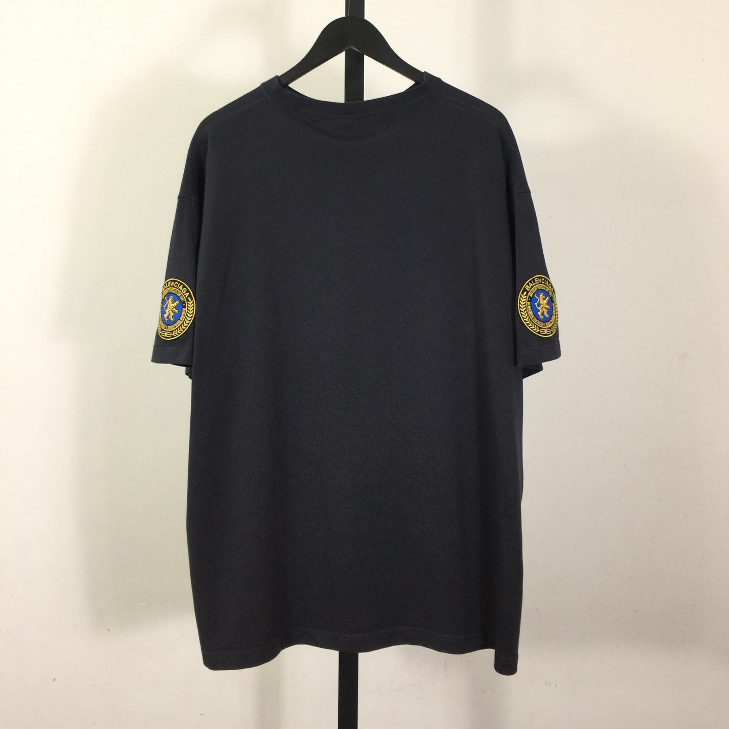 Balenciaga Uniform Merch Oversized T-Shirt In Faded Black dry Fleece - EUR FASHION