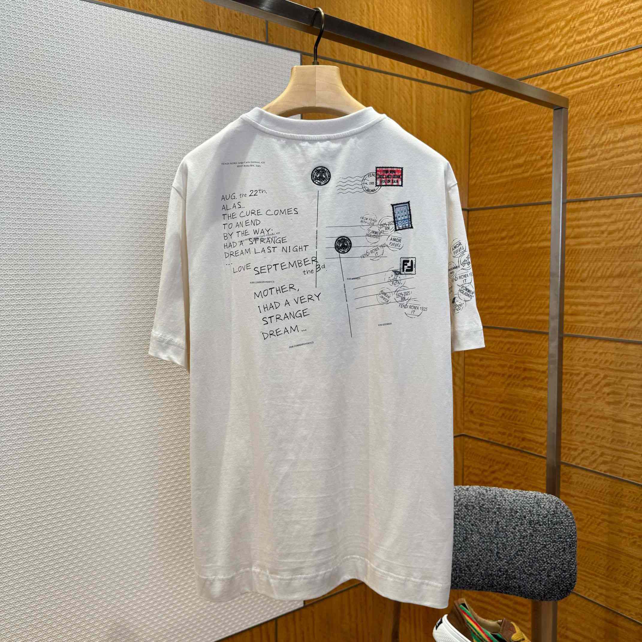 Fendi White Cotton T-shirt - EUR FASHION