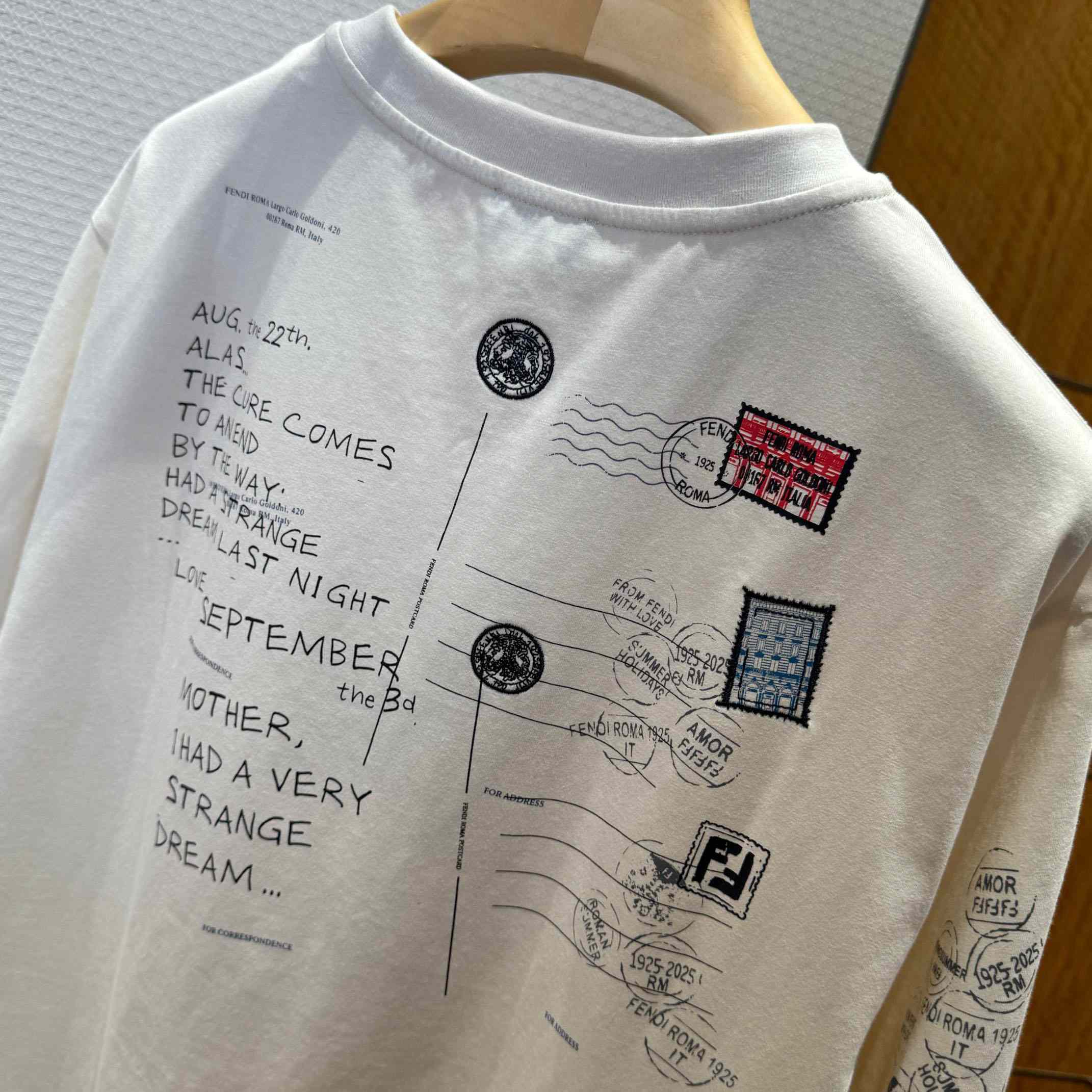 Fendi White Cotton T-shirt - EUR FASHION