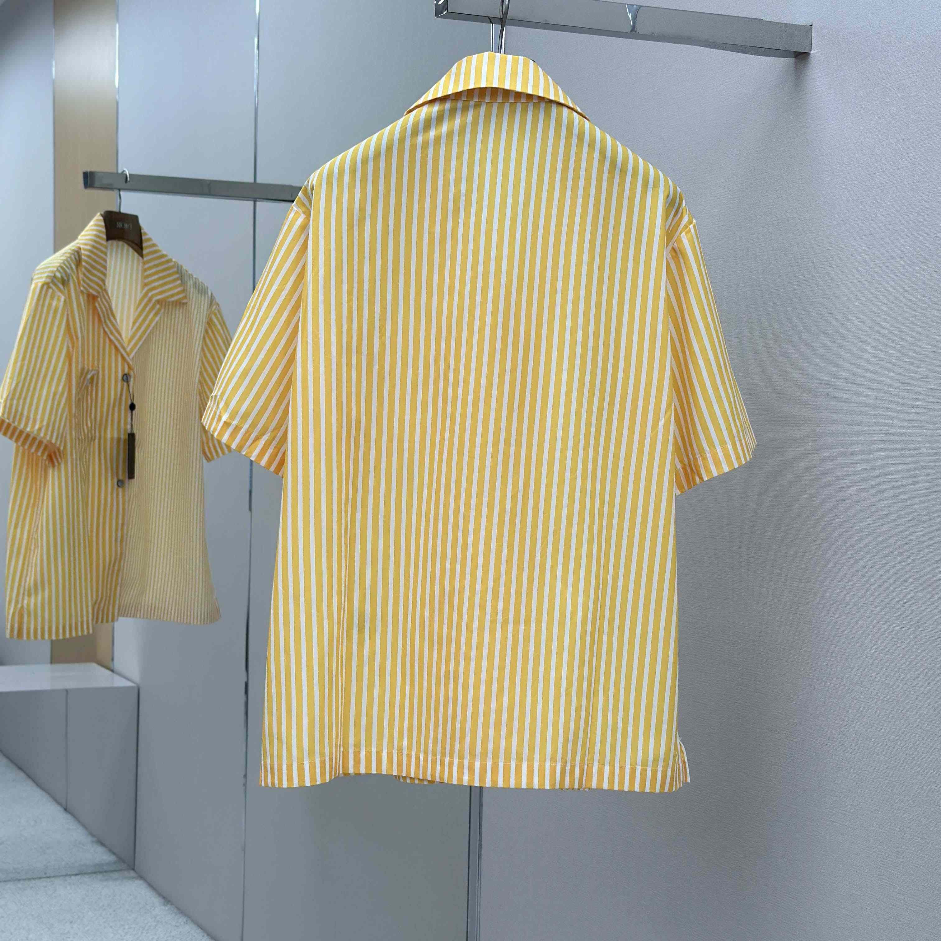 Louis Vuitton Monogram Striped Patchwork Short-Sleeved Shirt   1AHVWT - EUR FASHION