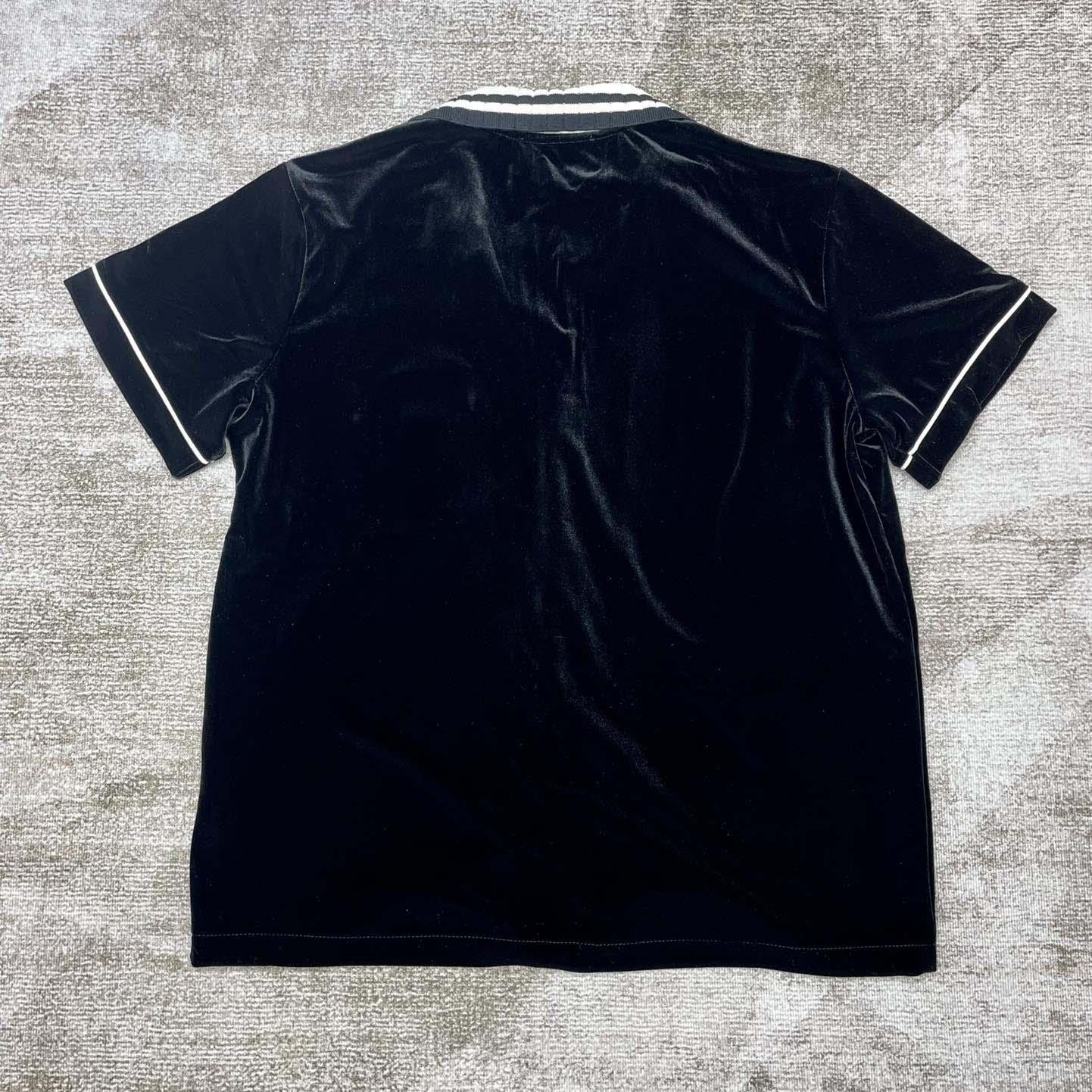 Casablanca Short-Sleeve Velour Shirt   c932 - EUR FASHION
