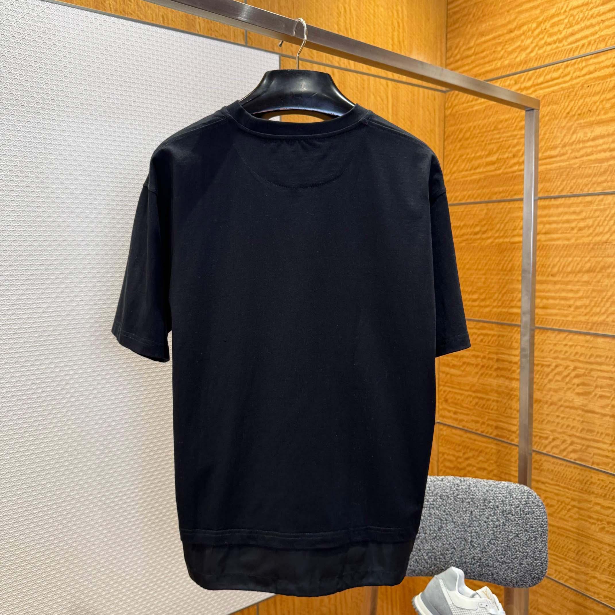 Prada Logo-print Layered-detail T-shirt - EUR FASHION