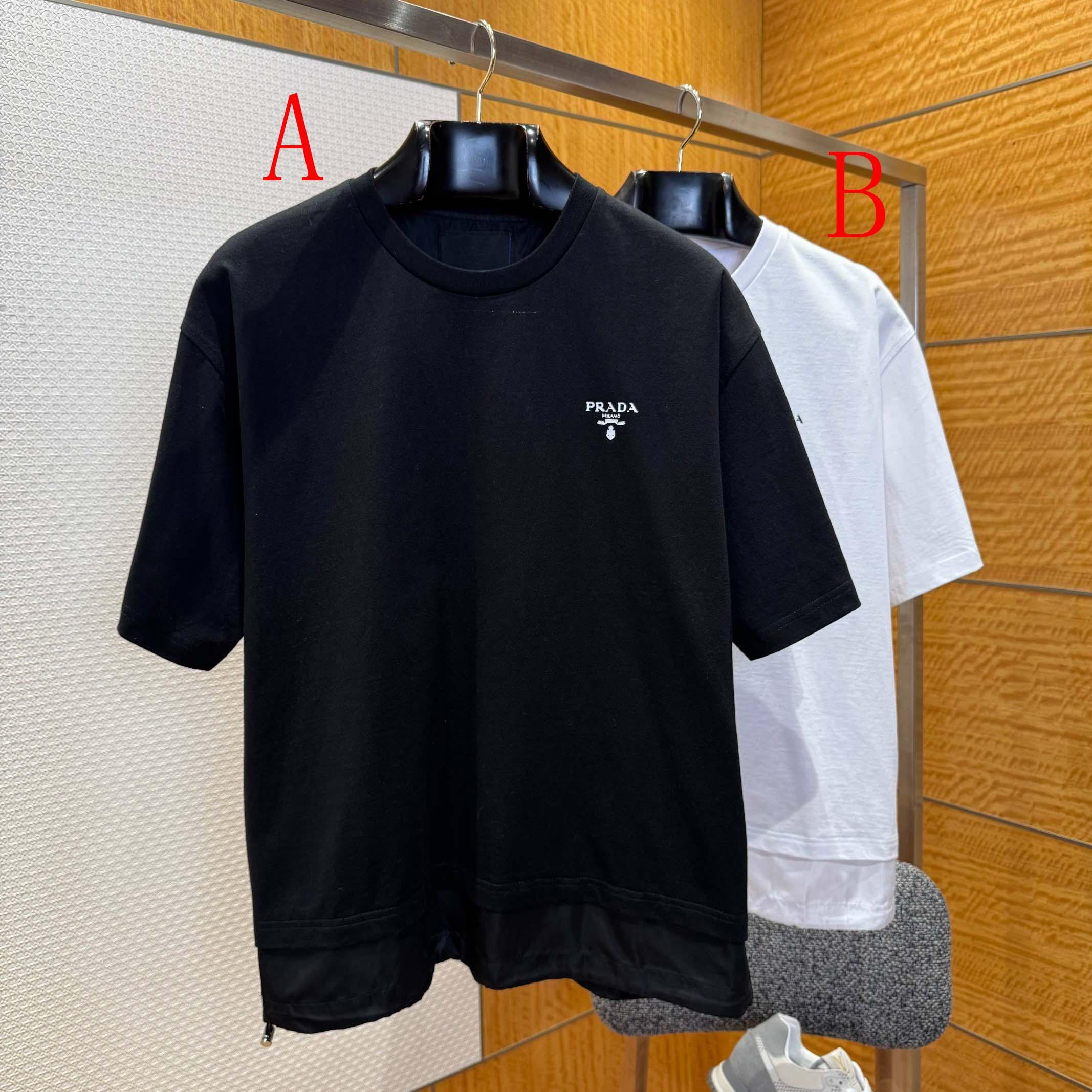 Prada Logo-print Layered-detail T-shirt - EUR FASHION