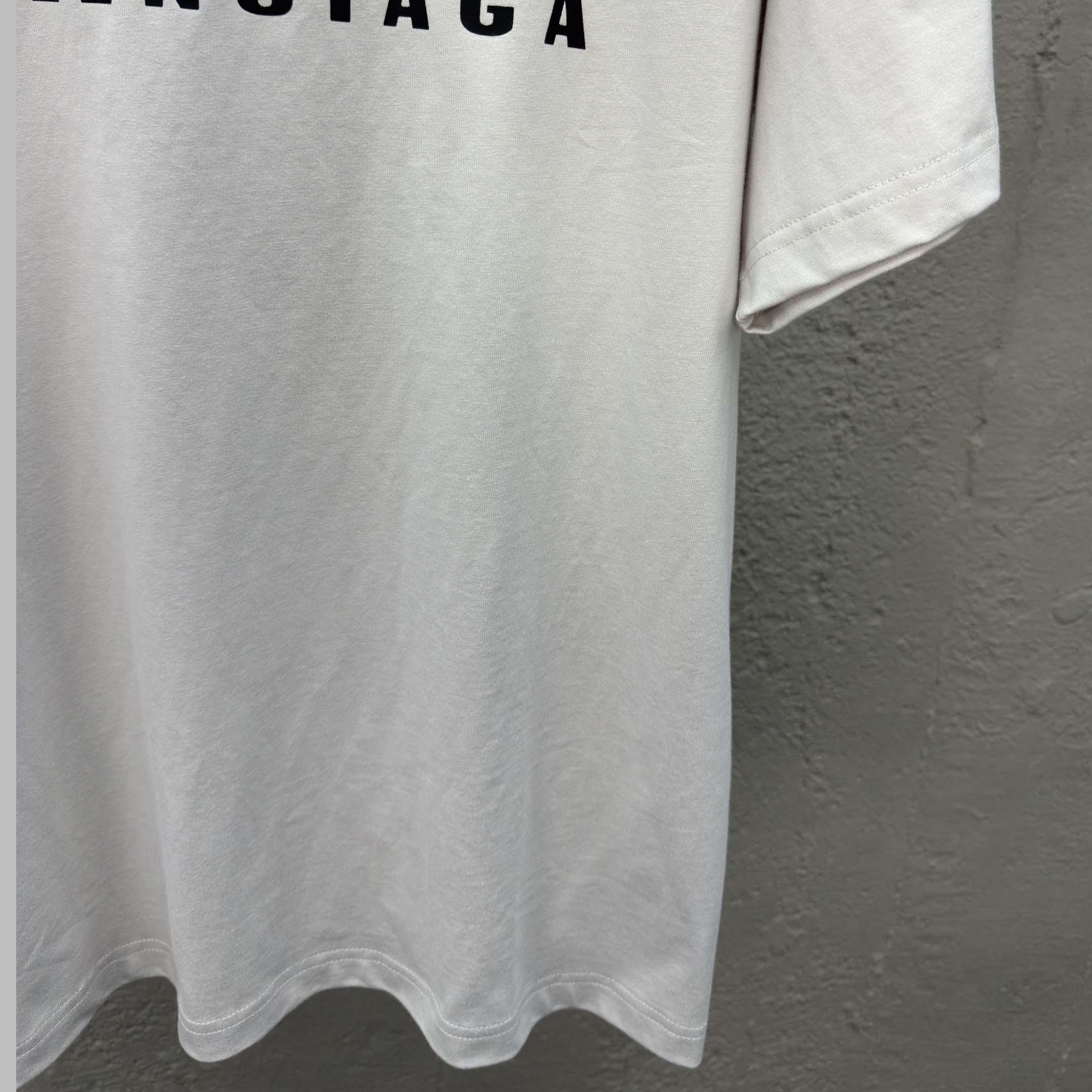 Balenciaga White Loop Sports Icon Medium Fit T-shirt  - EUR FASHION