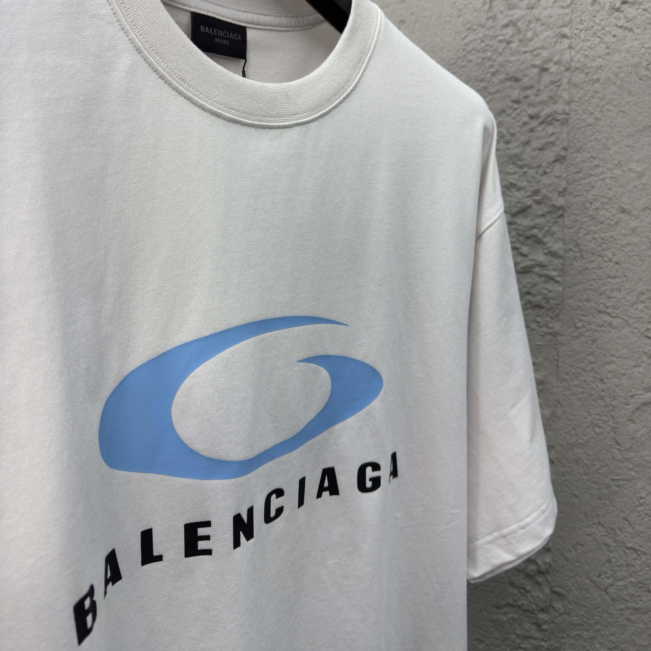Balenciaga White Loop Sports Icon Medium Fit T-shirt  - EUR FASHION